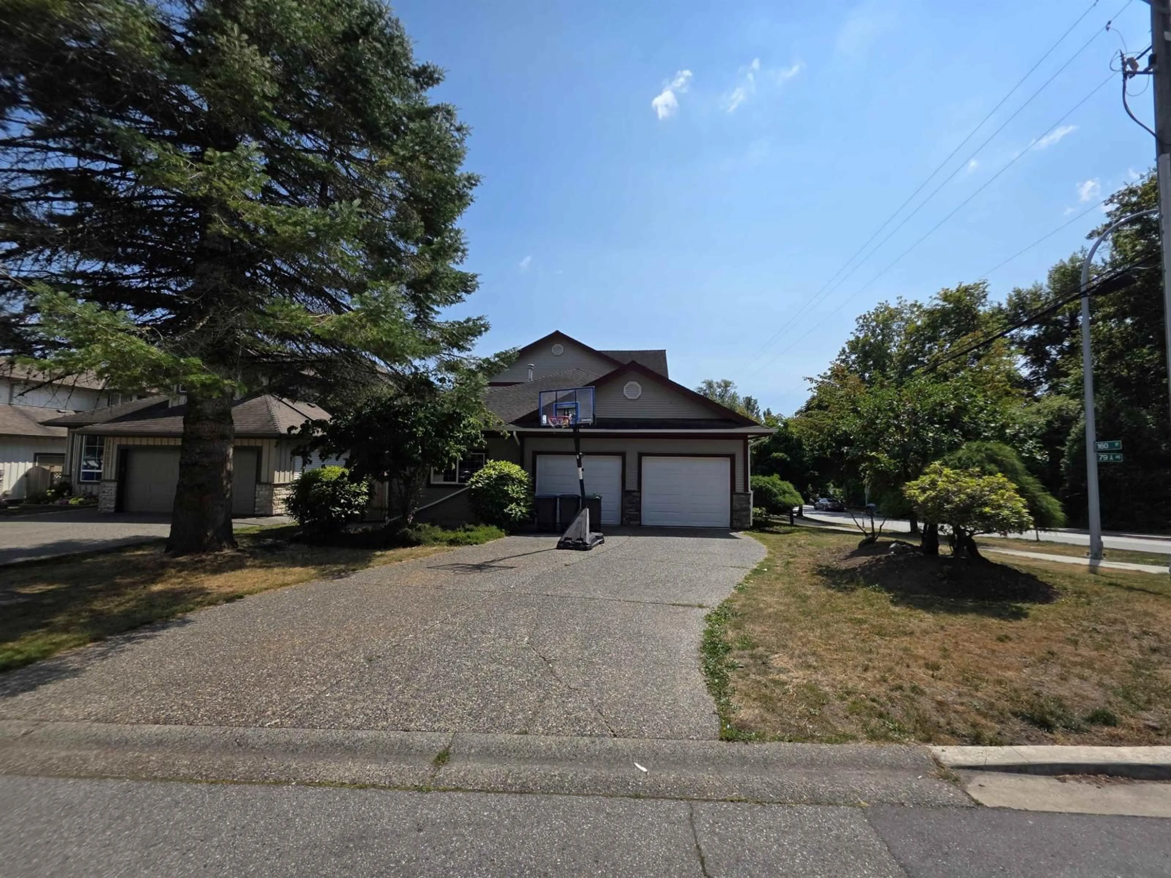 A pic from outside/outdoor area/front of a property/back of a property/a pic from drone, street for 7948 160TH STREET, Surrey British Columbia V4N0T9