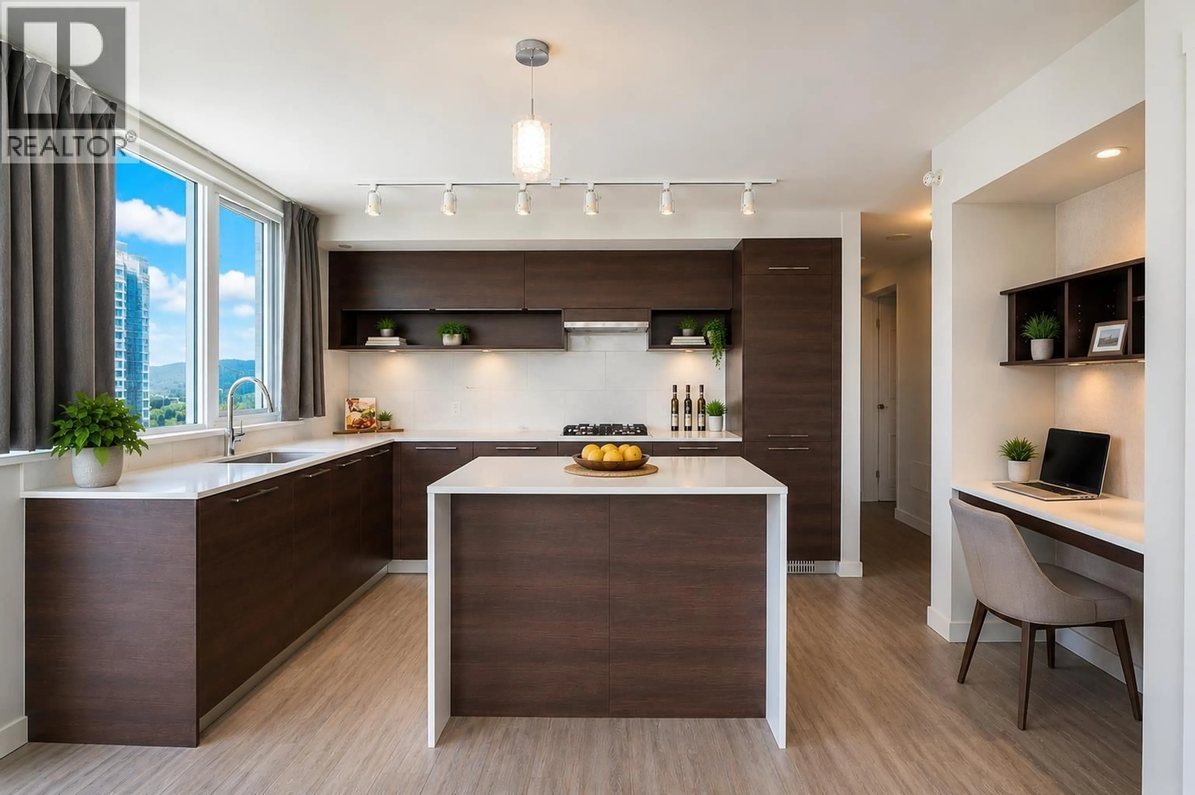 Contemporary kitchen, wood/laminate floor for 2002 - 570 EMERSON STREET, Coquitlam British Columbia V3J0G3