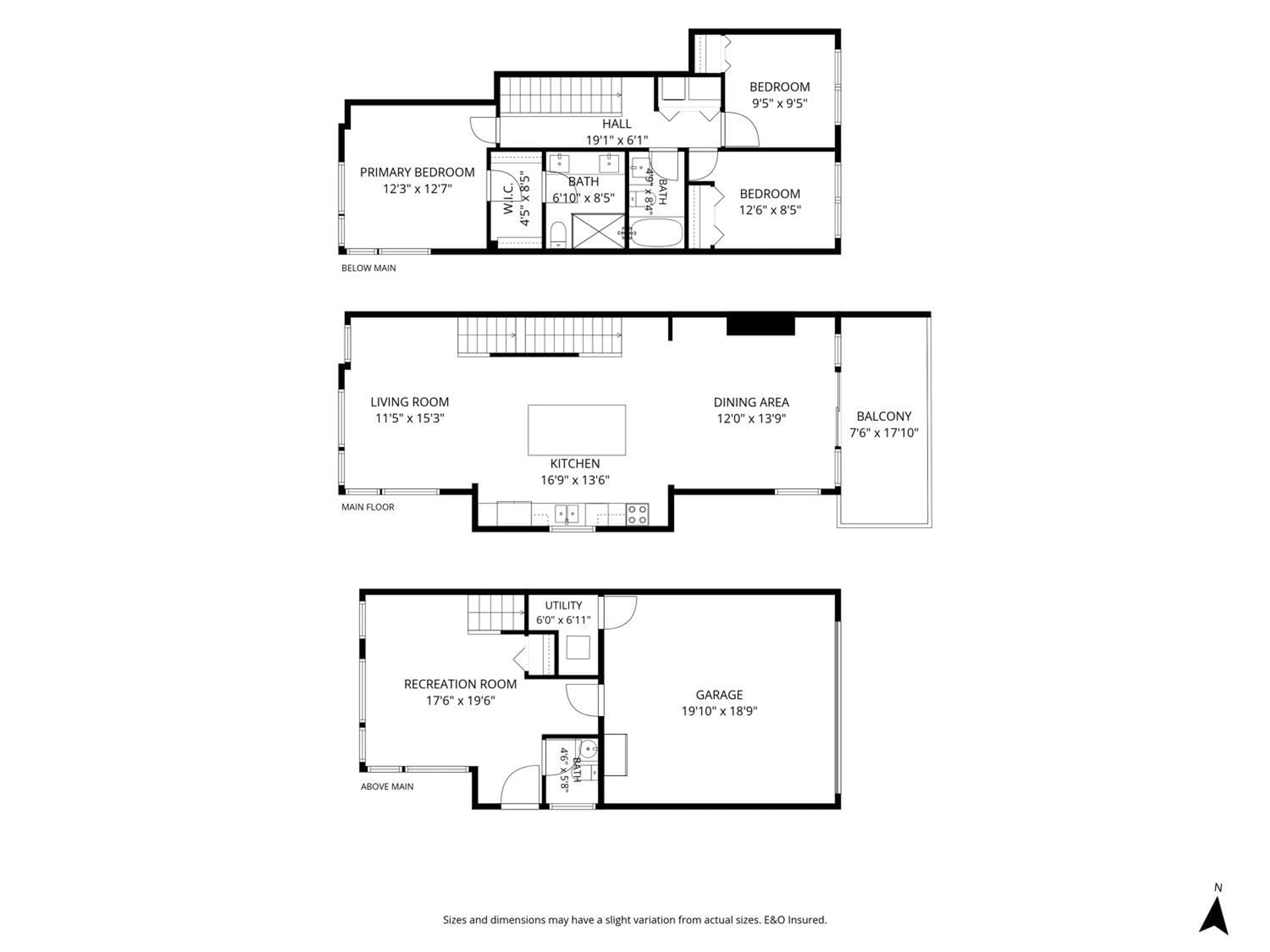 Floor plan for 11 - 8413 MIDTOWN WAY, Chilliwack British Columbia V2P0G7