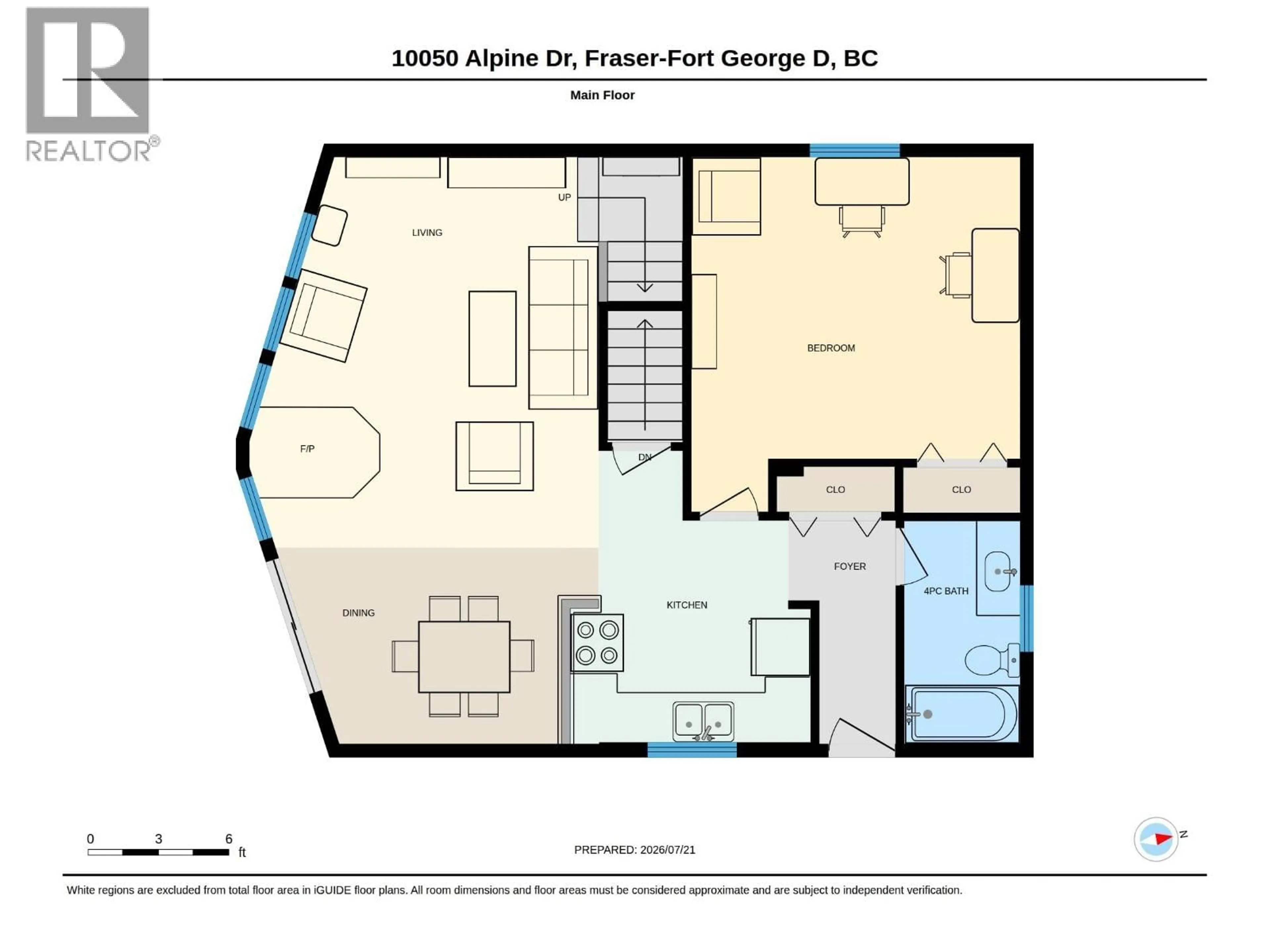 Floor plan for 10050 ALPINE DRIVE, Prince George British Columbia V2N5W7
