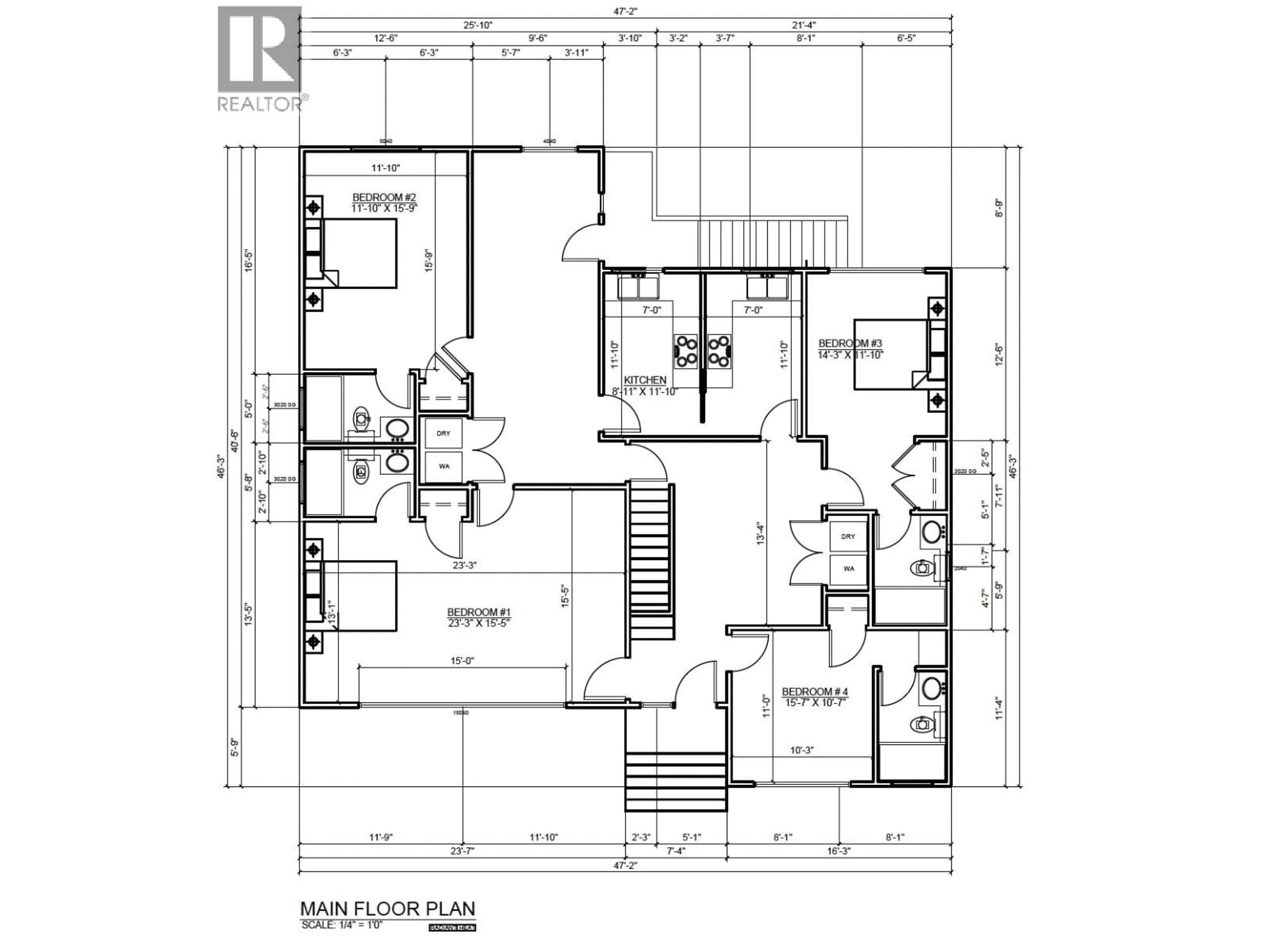 Floor plan for 6976 HEATHER STREET, Vancouver British Columbia V6P3P6
