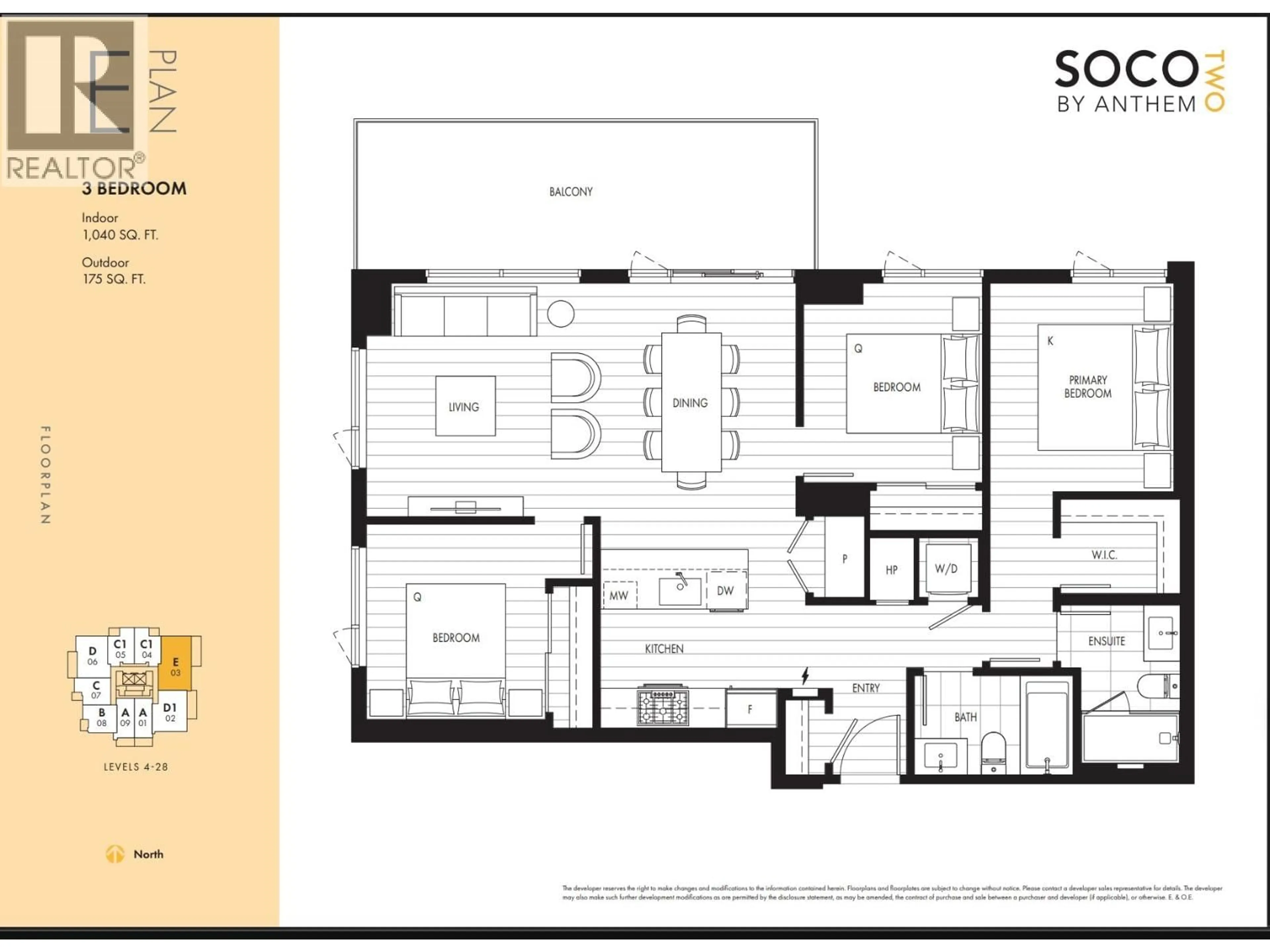Floor plan for 1903 - 311 ALDERSON AVENUE, Coquitlam British Columbia V3K0K3