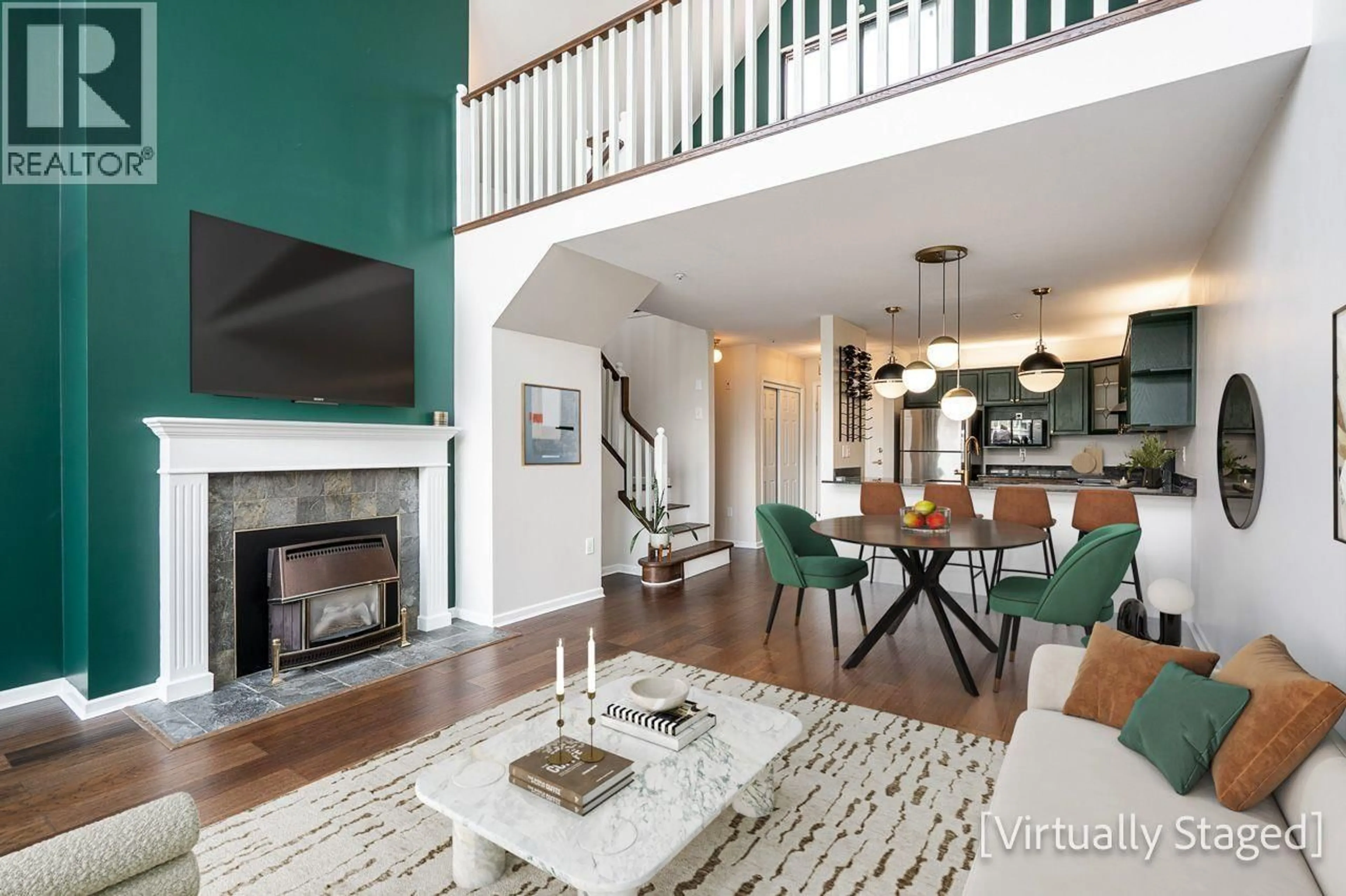 Living room with furniture, wood/laminate floor for 406 - 48 RICHMOND STREET, New Westminster British Columbia V3L5P4