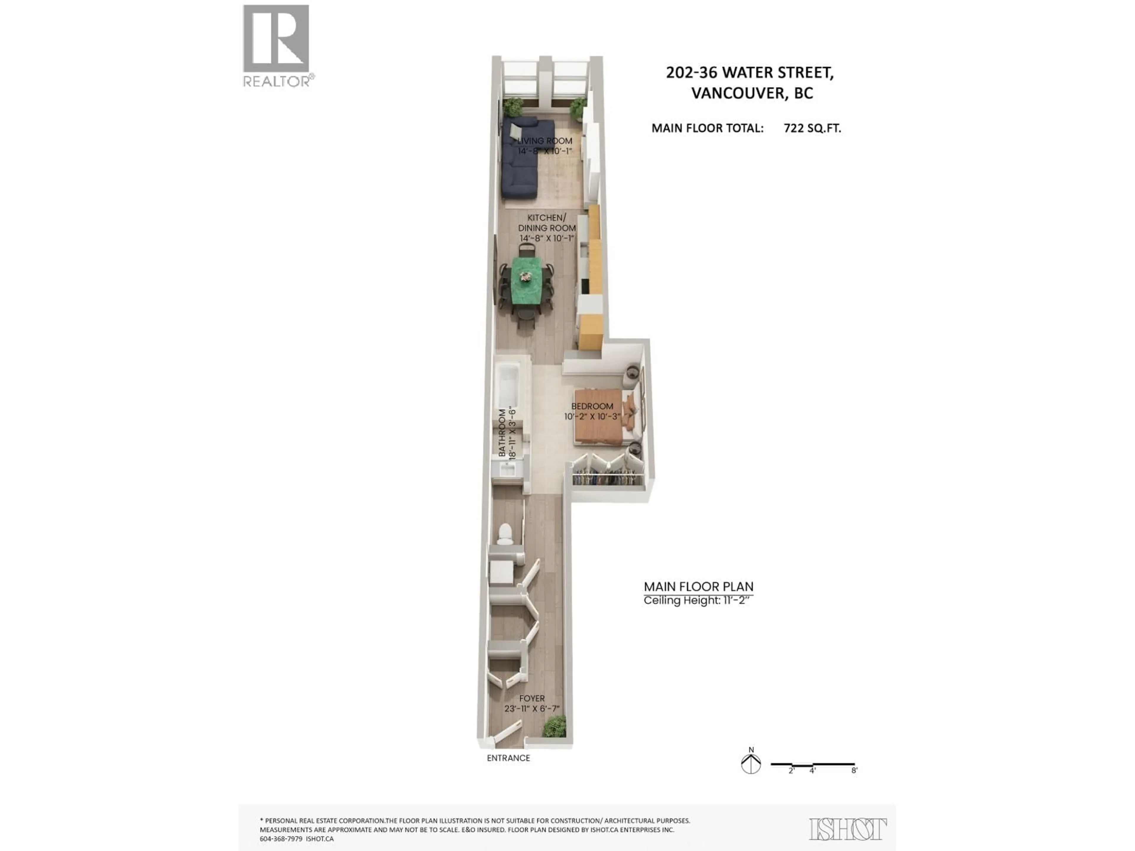 Floor plan for 202 - 36 WATER STREET, Vancouver British Columbia V6B0B7