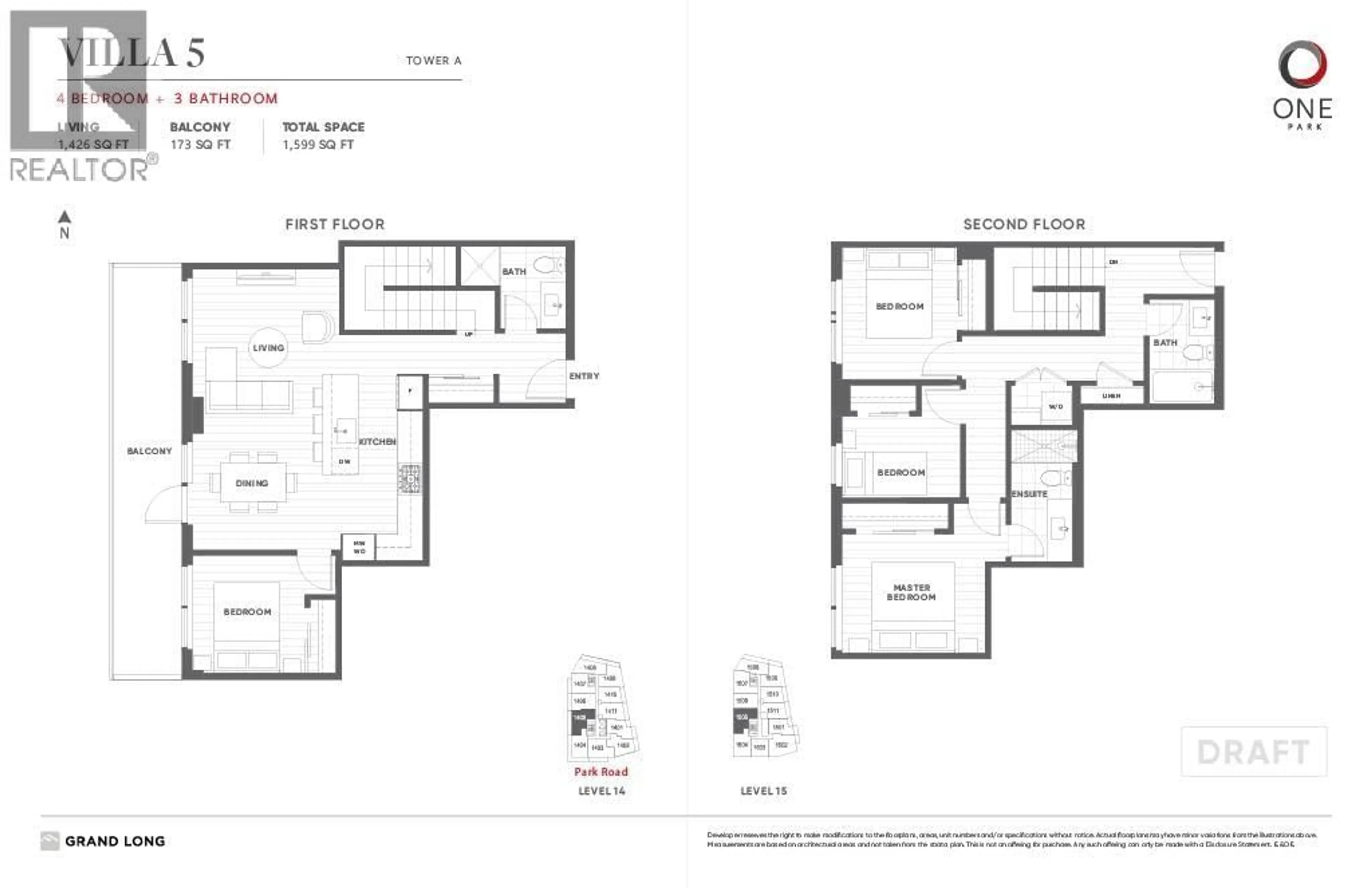 Floor plan for 1405 - 8111 PARK ROAD, Richmond British Columbia V6Y0M2