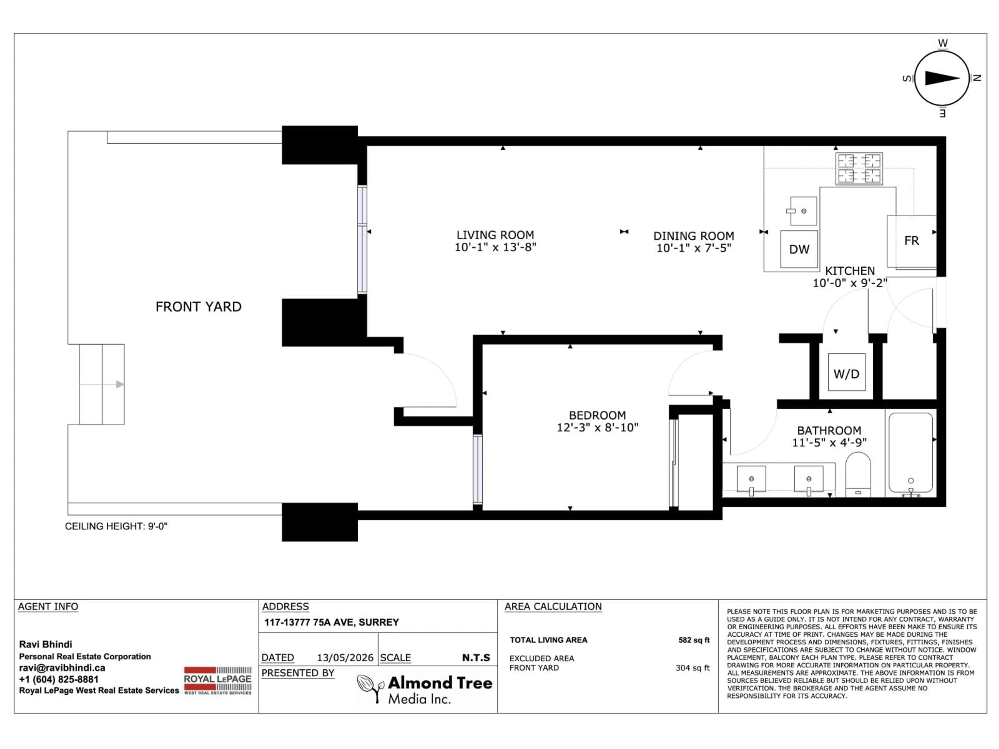 Floor plan for 117 13777 75A AVENUE, Surrey British Columbia V3W3W4