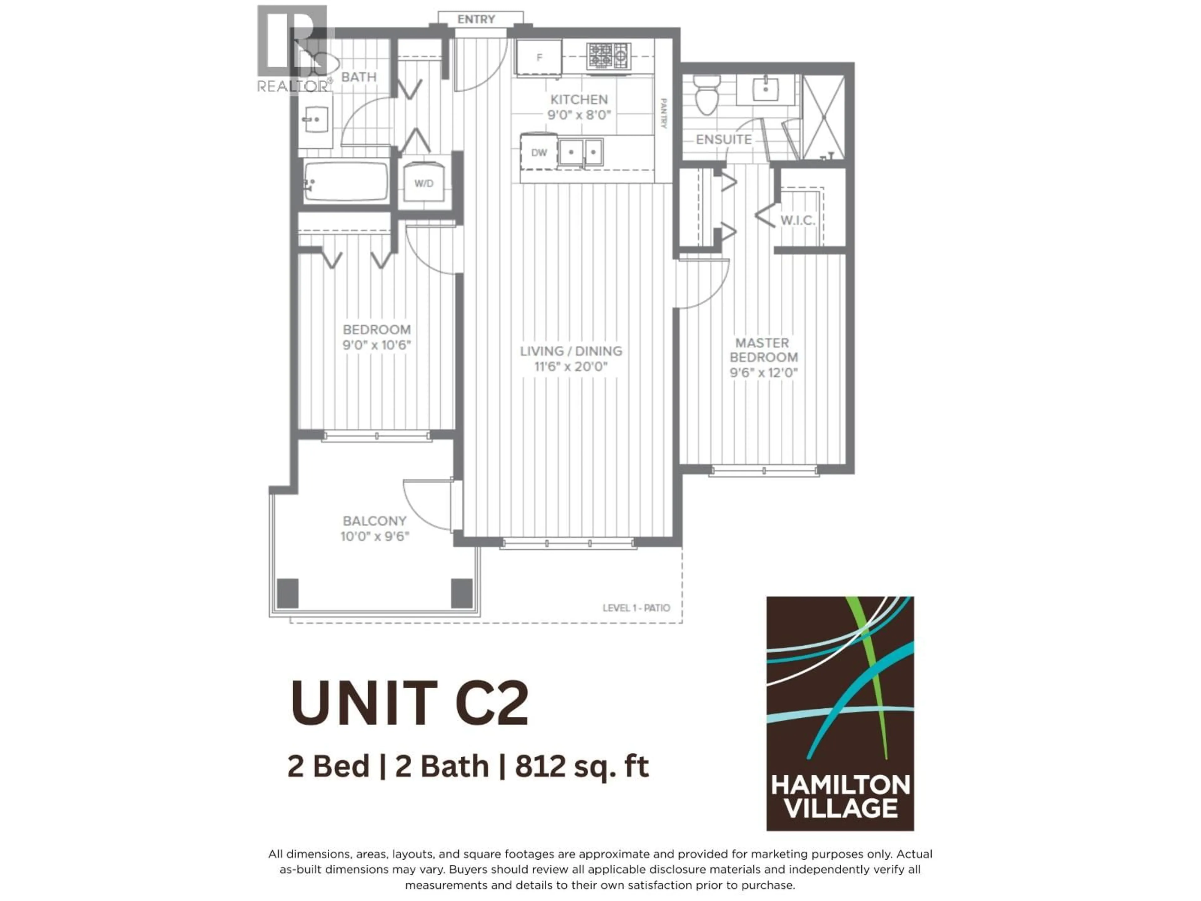 Floor plan for 106 - 23222 GILLEY ROAD, Richmond British Columbia V6V0C8