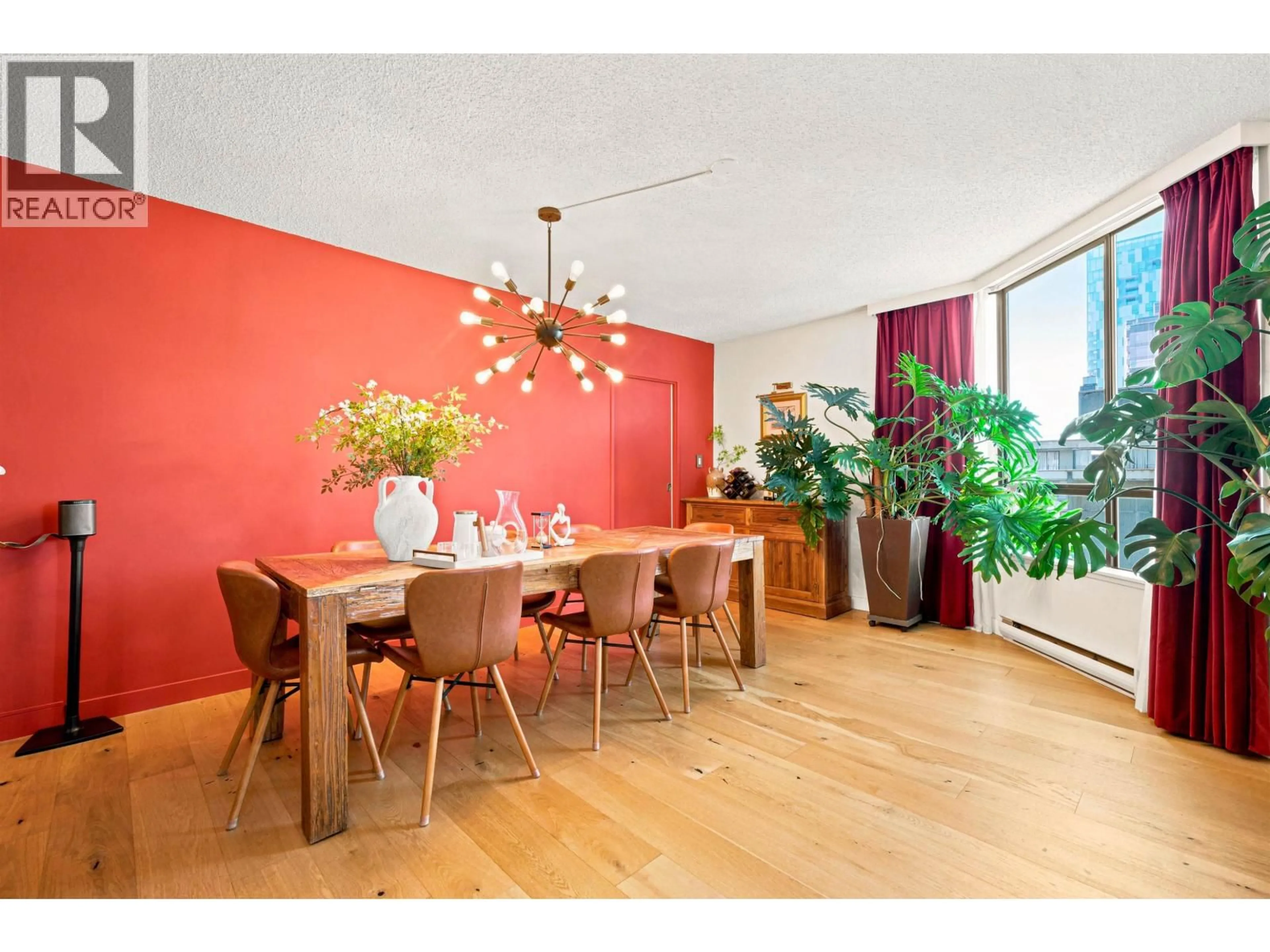 Dining room, wood/laminate floor for 1601 - 738 BROUGHTON STREET, Vancouver British Columbia V6G3A7
