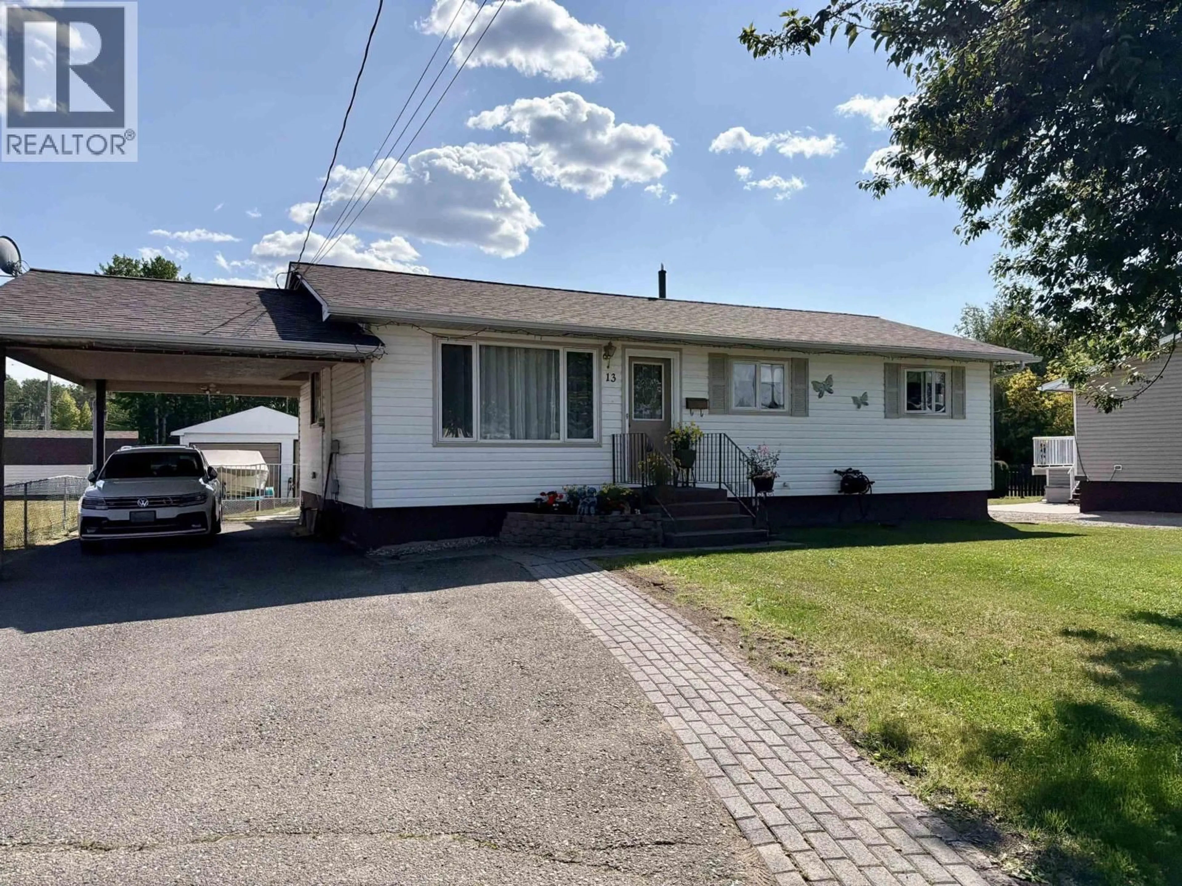 Home with vinyl exterior material, street for 13 NADINA CRESCENT, Fraser Lake British Columbia V0J1S0