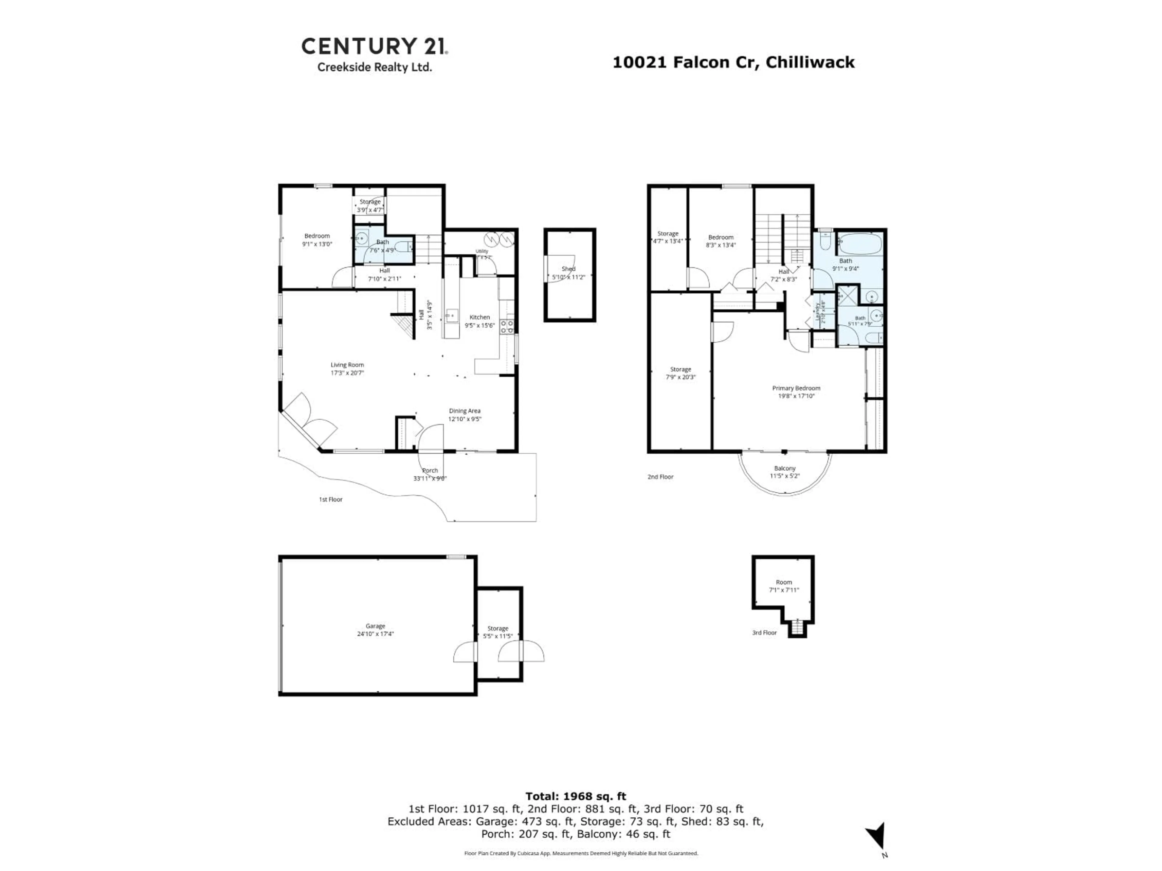 Floor plan for 10021 FALCON CRESCENT, Chilliwack British Columbia V2P7R3