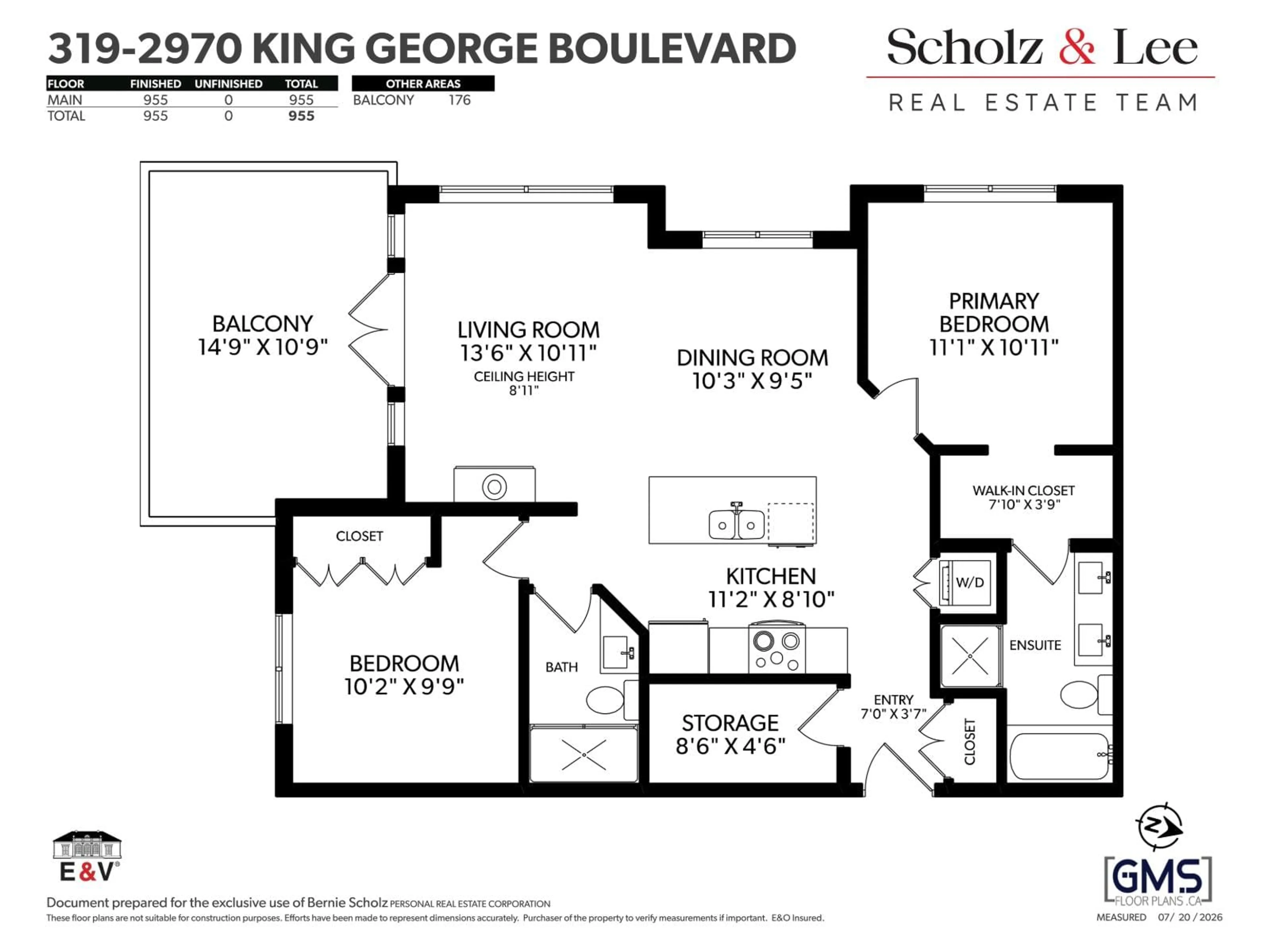 Floor plan for 319 - 2970 KING GEORGE BOULEVARD, Surrey British Columbia V4P0E6