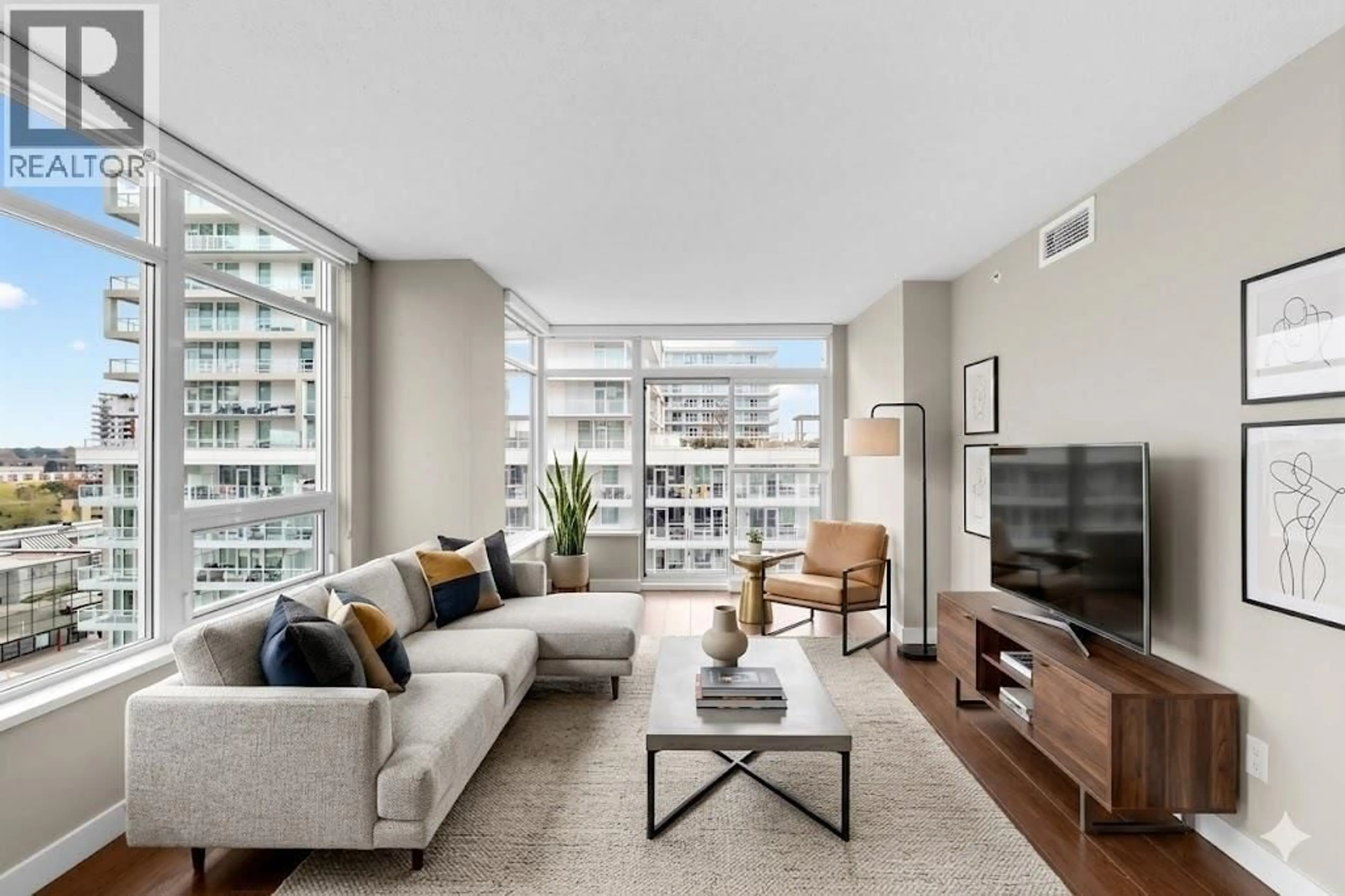 Living room with furniture, unknown for 902 - 6288 NO. 3 ROAD, Richmond British Columbia V6Y0J4