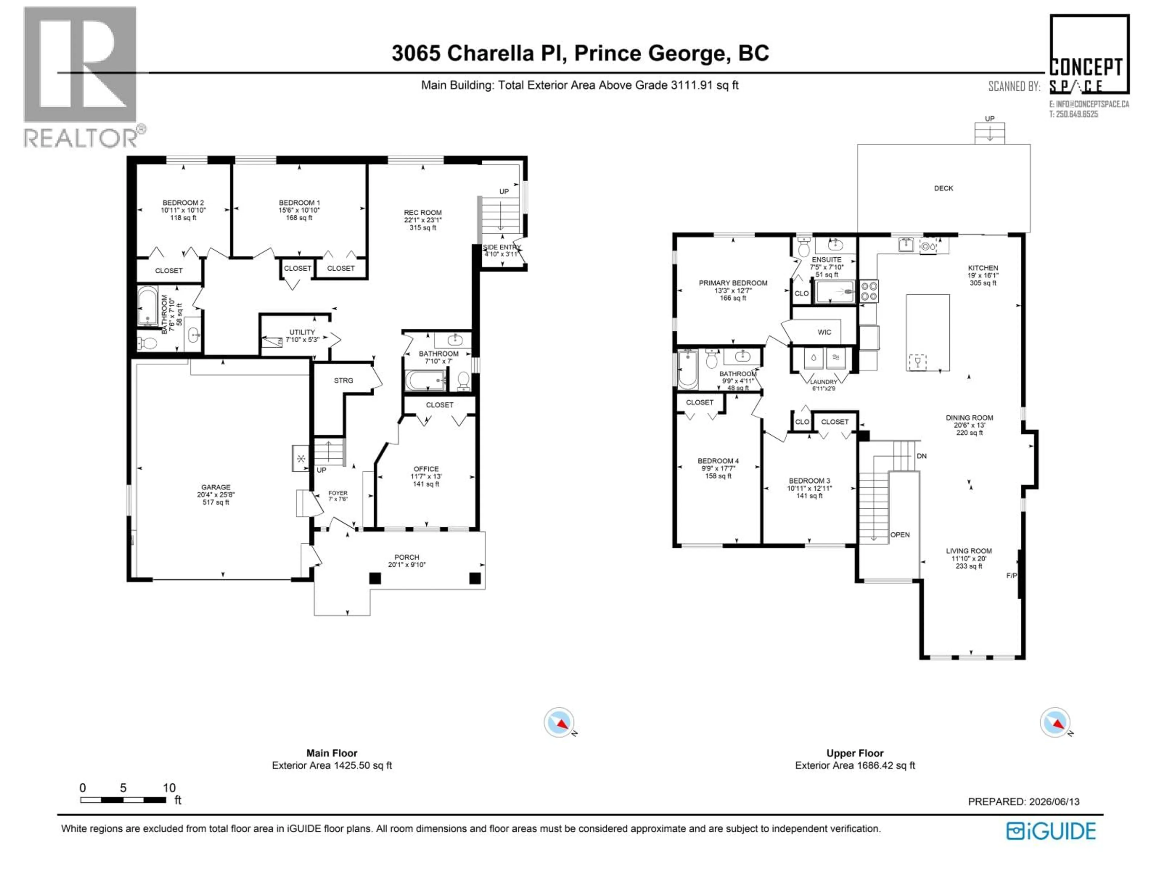 Floor plan for 3065 CHARELLA PLACE, Prince George British Columbia V2N5L1