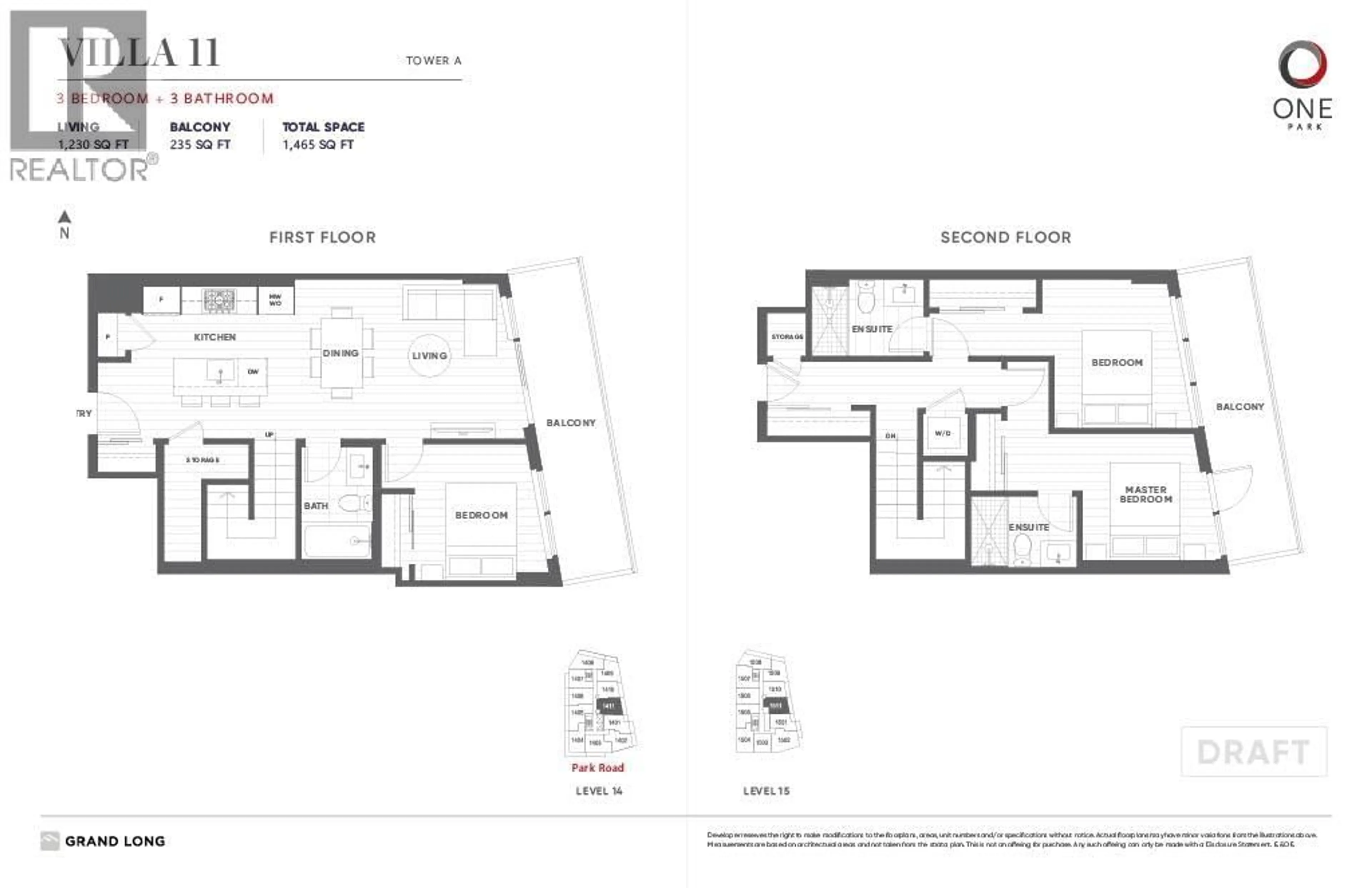 Floor plan for 1411 - 8111 PARK ROAD, Richmond British Columbia V6Y0M2