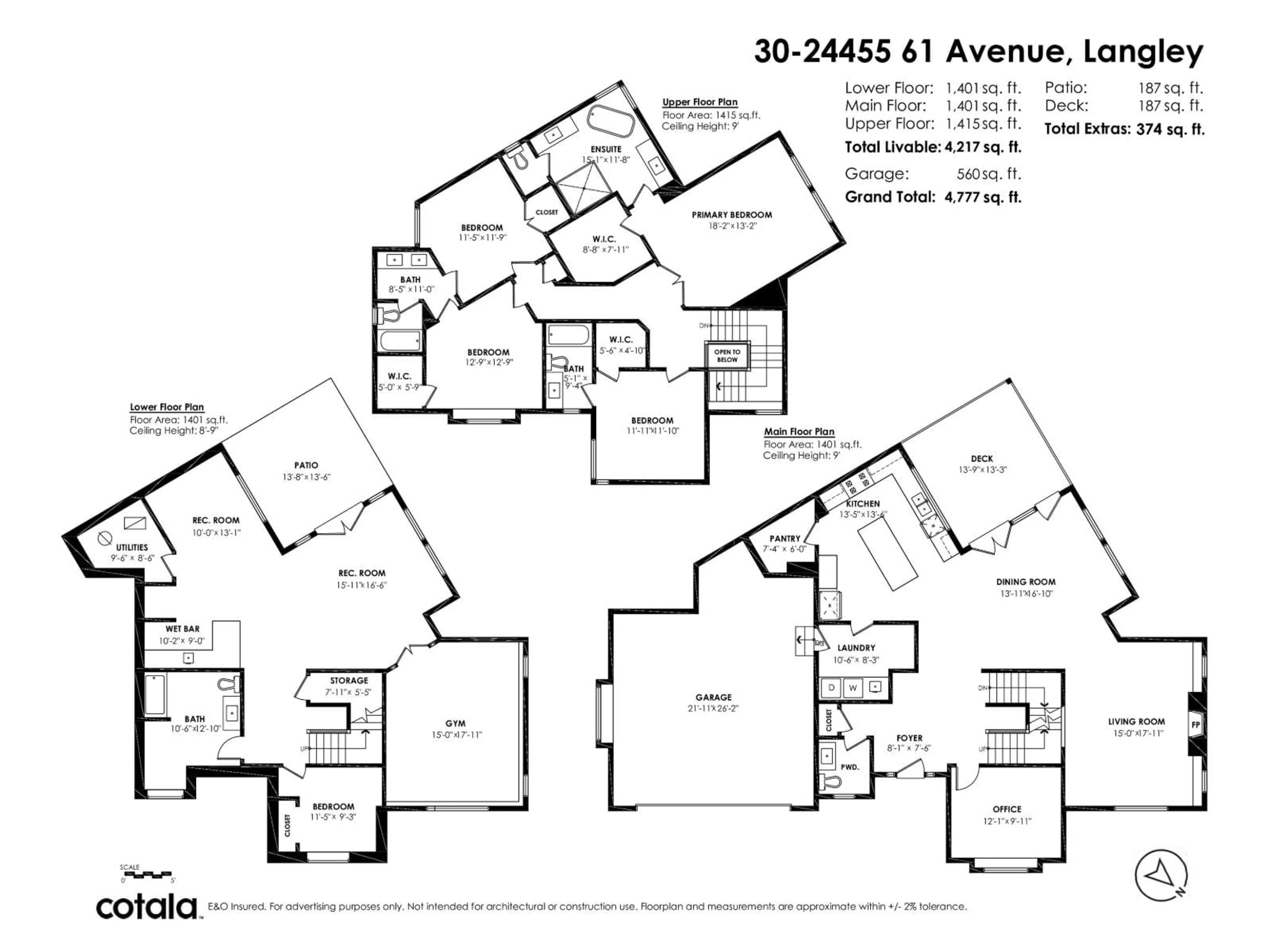 Floor plan for 30 - 24455 61 AVENUE, Langley British Columbia V2Y0R4