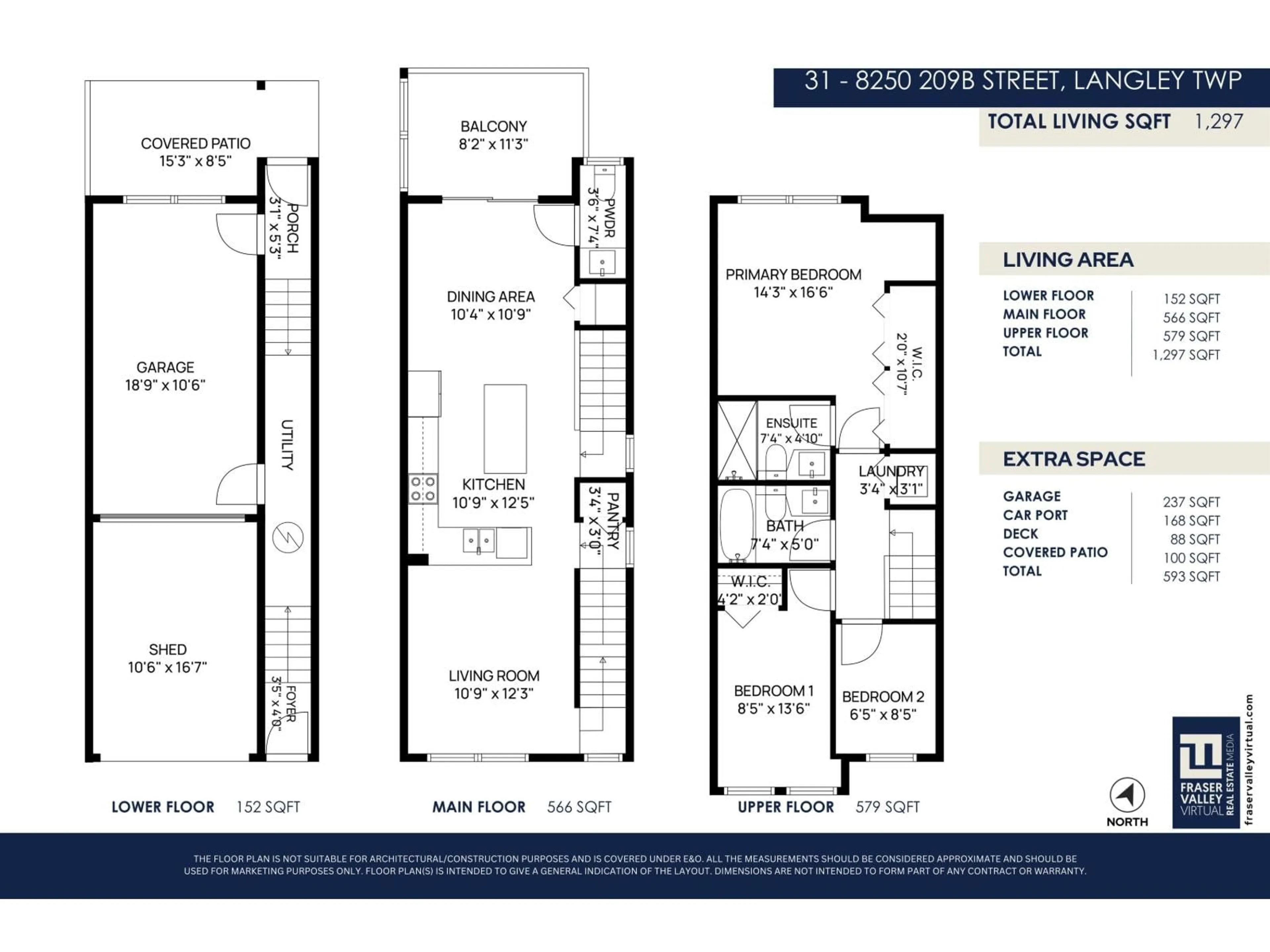Floor plan for 31 - 8250 209B STREET, Langley British Columbia V2Y0J7