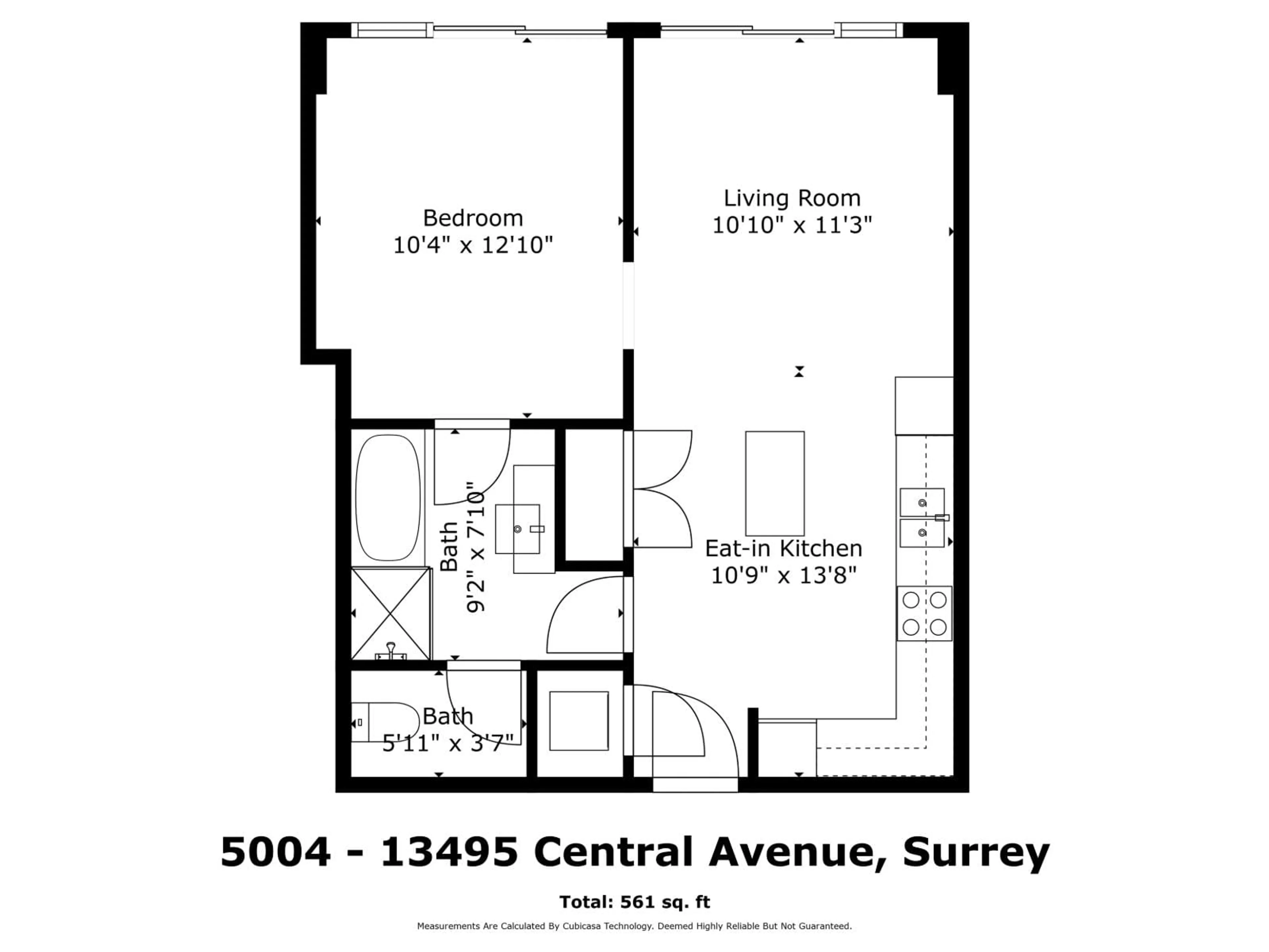 Floor plan for 5004 - 13495 CENTRAL AVENUE, Surrey British Columbia V3T0K2