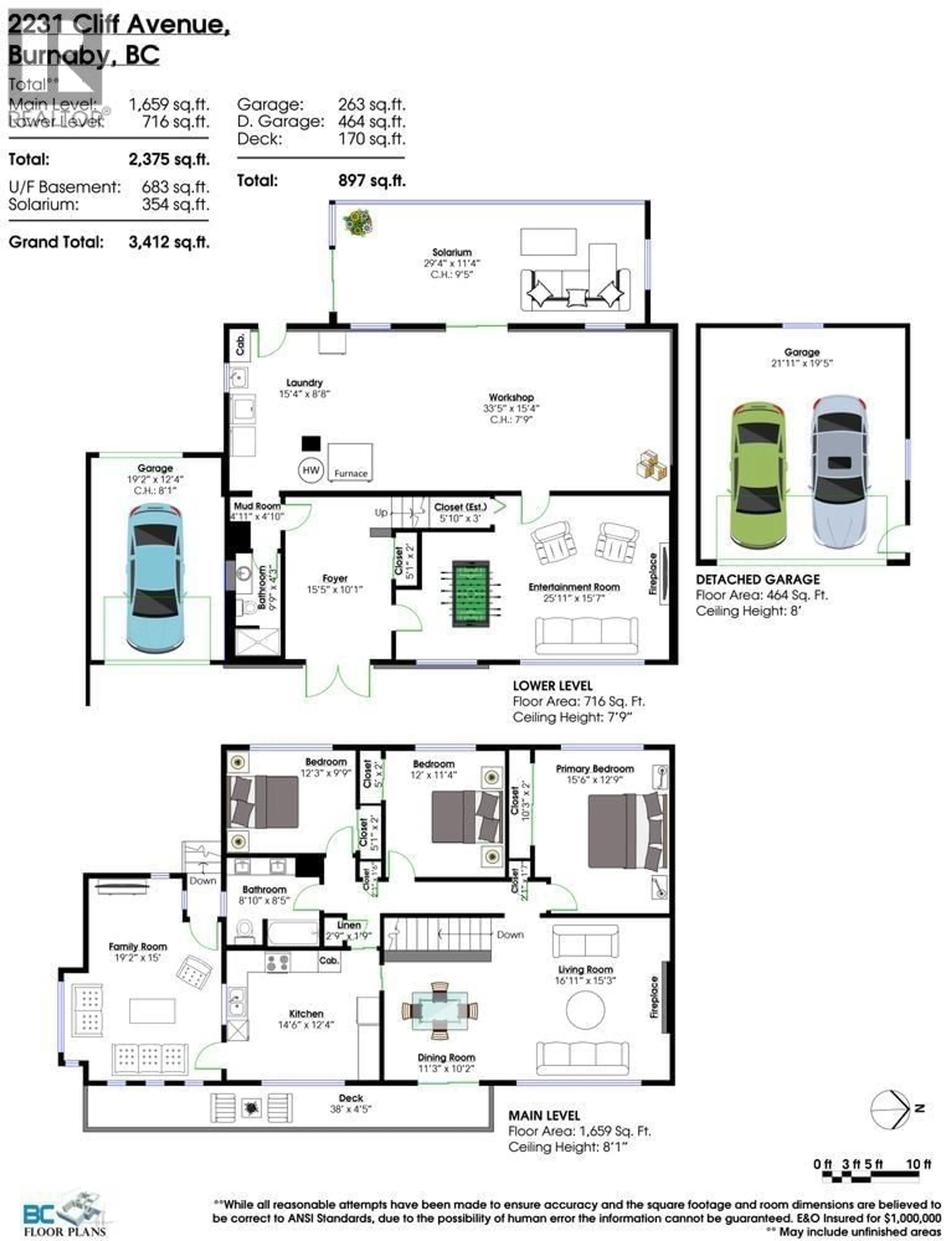 Floor plan for 2231 CLIFF AVENUE, Burnaby British Columbia V5A2L1