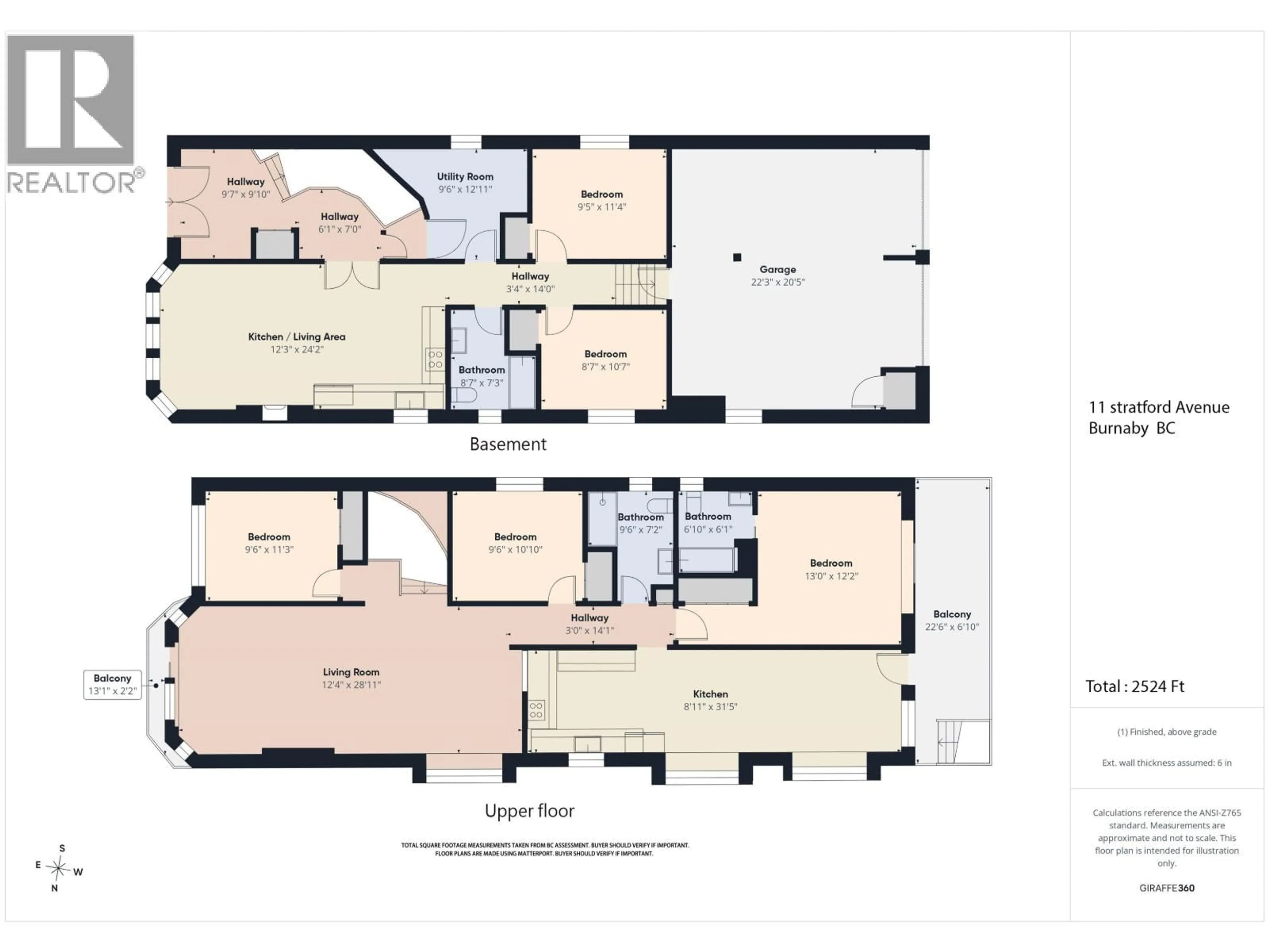 Floor plan for 11 STRATFORD AVENUE, Burnaby British Columbia V5B4X8
