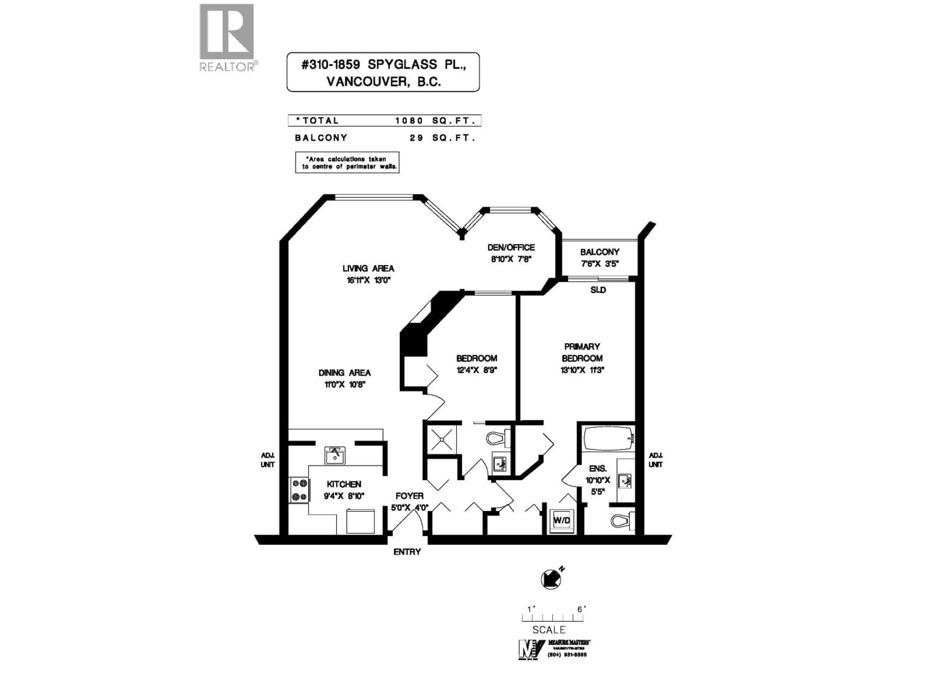 Floor plan for 310 - 1859 SPYGLASS PLACE, Vancouver British Columbia V5Z4K6
