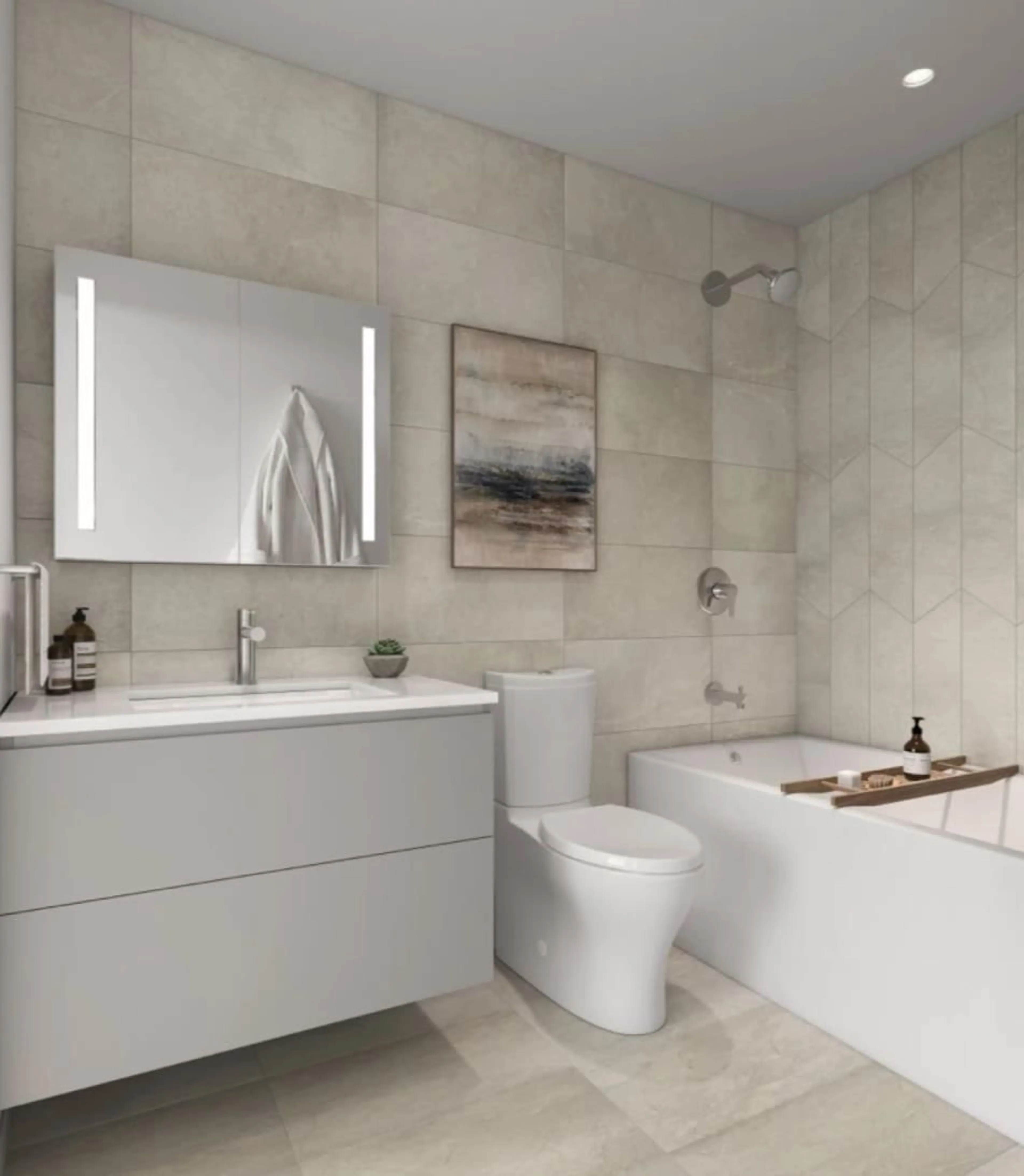 Contemporary bathroom, ceramic/tile floor for 2610 - 1382 104 AVENUE, Surrey British Columbia V3T3Y9