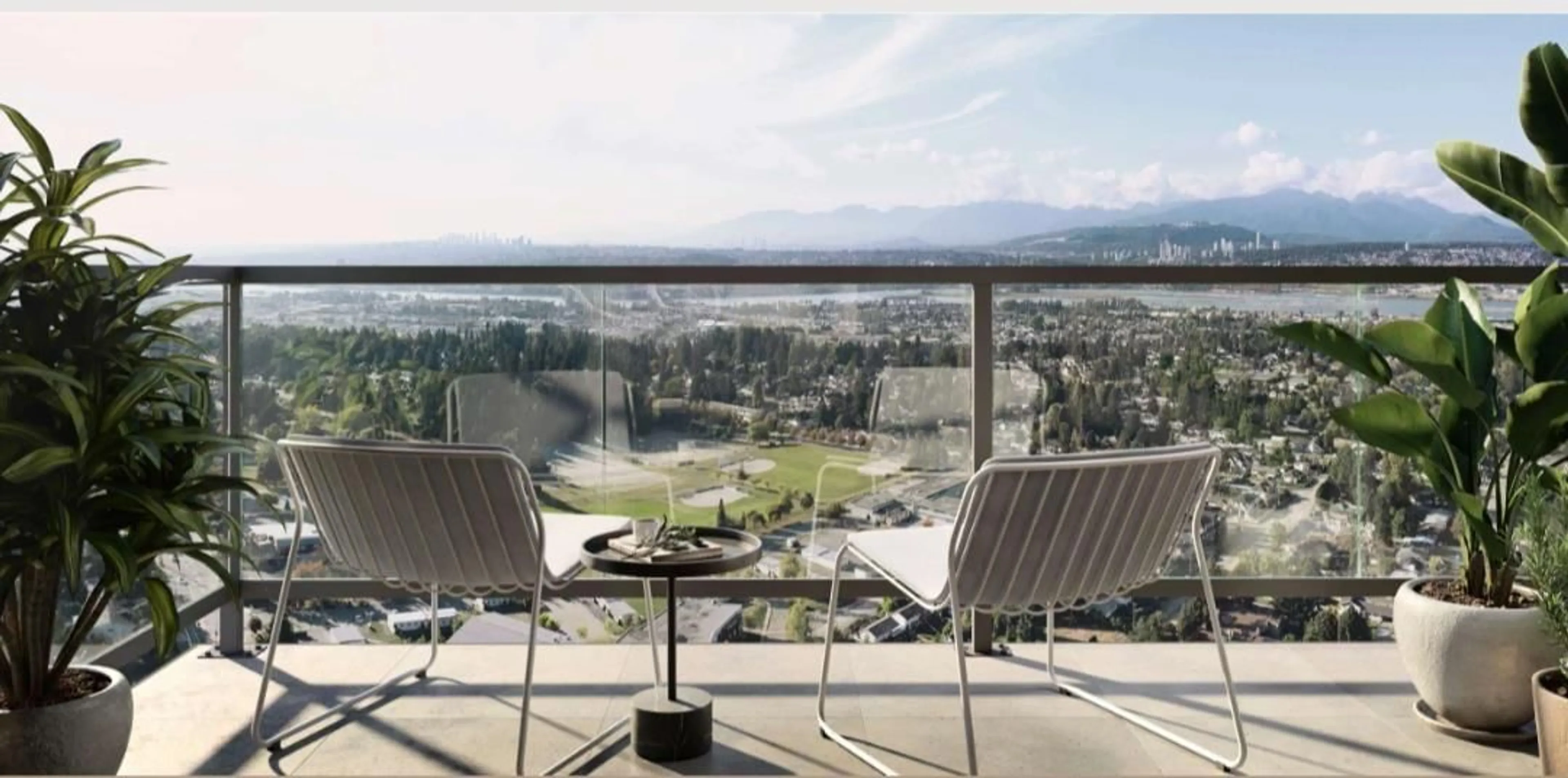 Balcony in the apartment, water/lake/river/ocean view for 2610 - 1382 104 AVENUE, Surrey British Columbia V3T3Y9