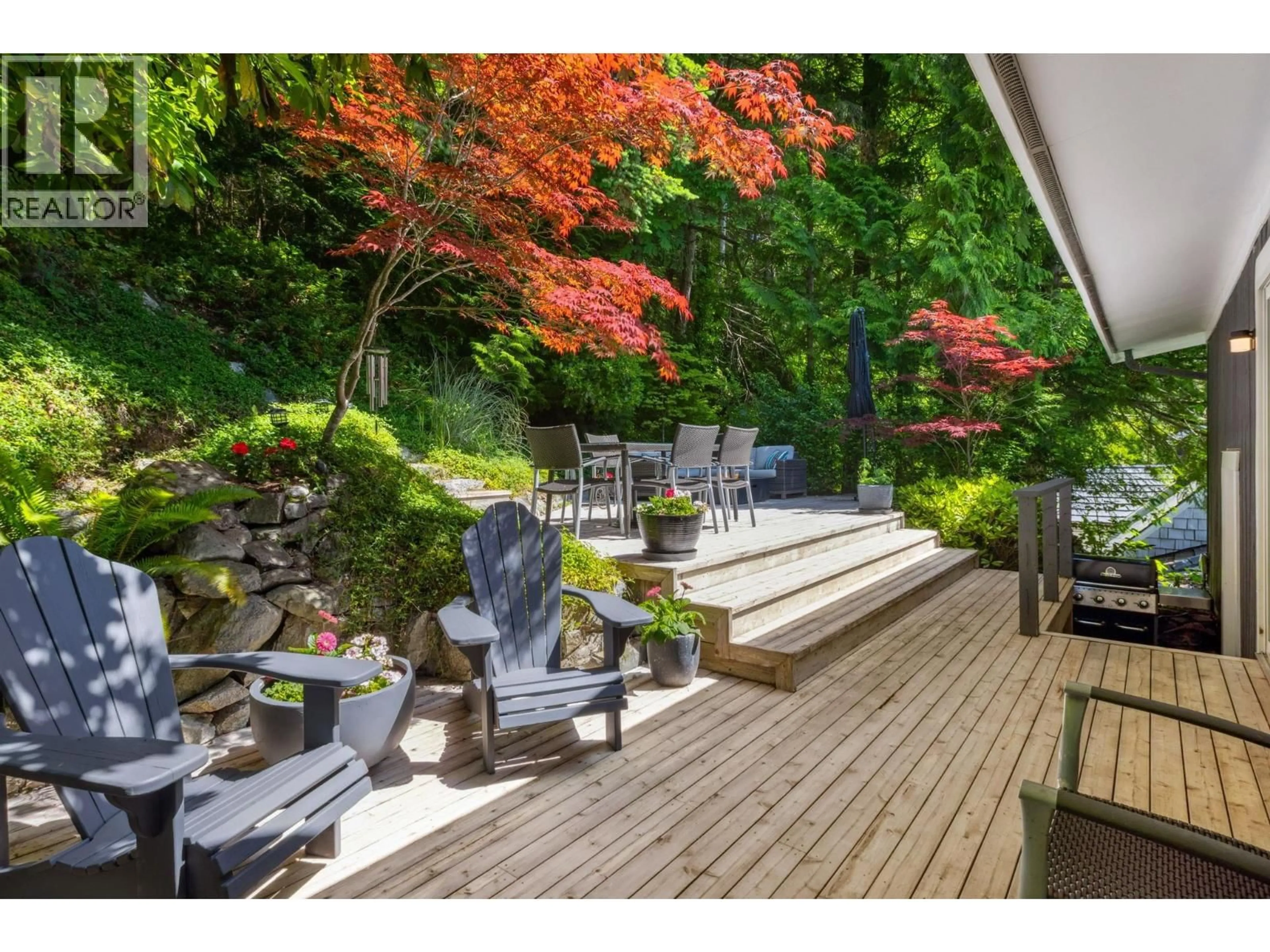 Patio, forest/trees view for 5766 CRANLEY DRIVE, West Vancouver British Columbia V7W1S8
