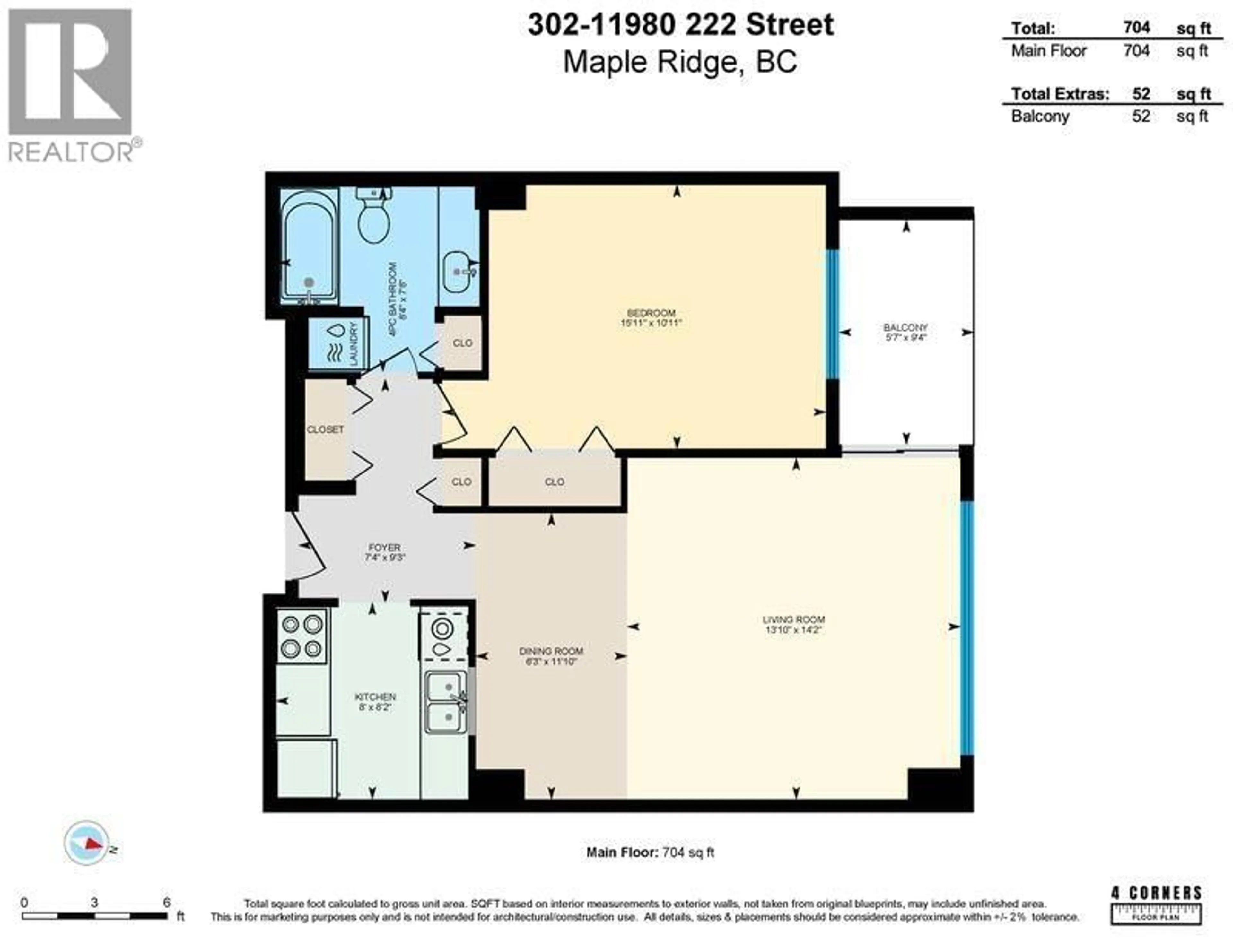 Floor plan for 302 - 11980 222 STREET, Maple Ridge British Columbia V2X0L8