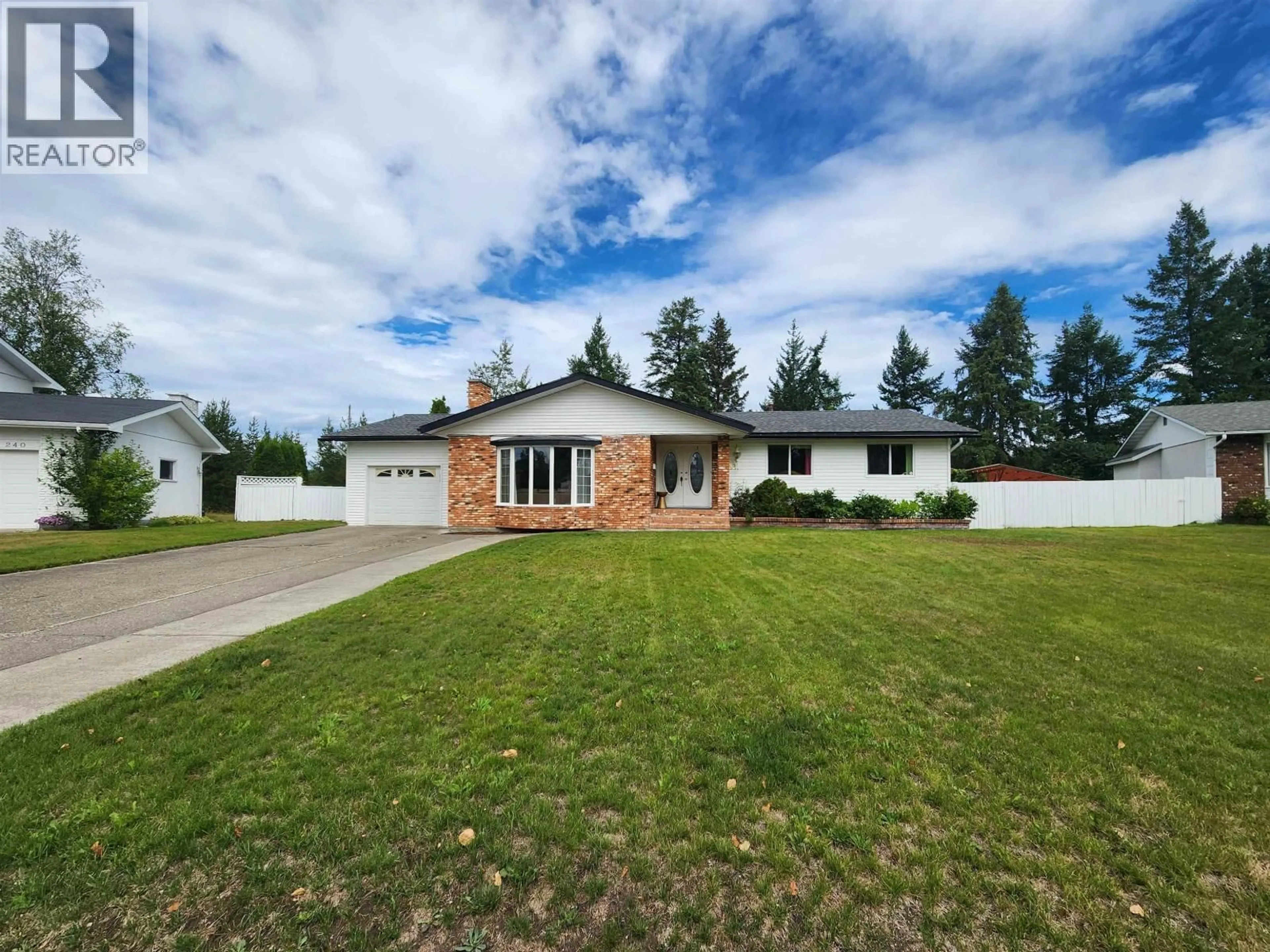 A pic from outside/outdoor area/front of a property/back of a property/a pic from drone, street for 232 KING DRIVE, Prince George British Columbia V2M4V4