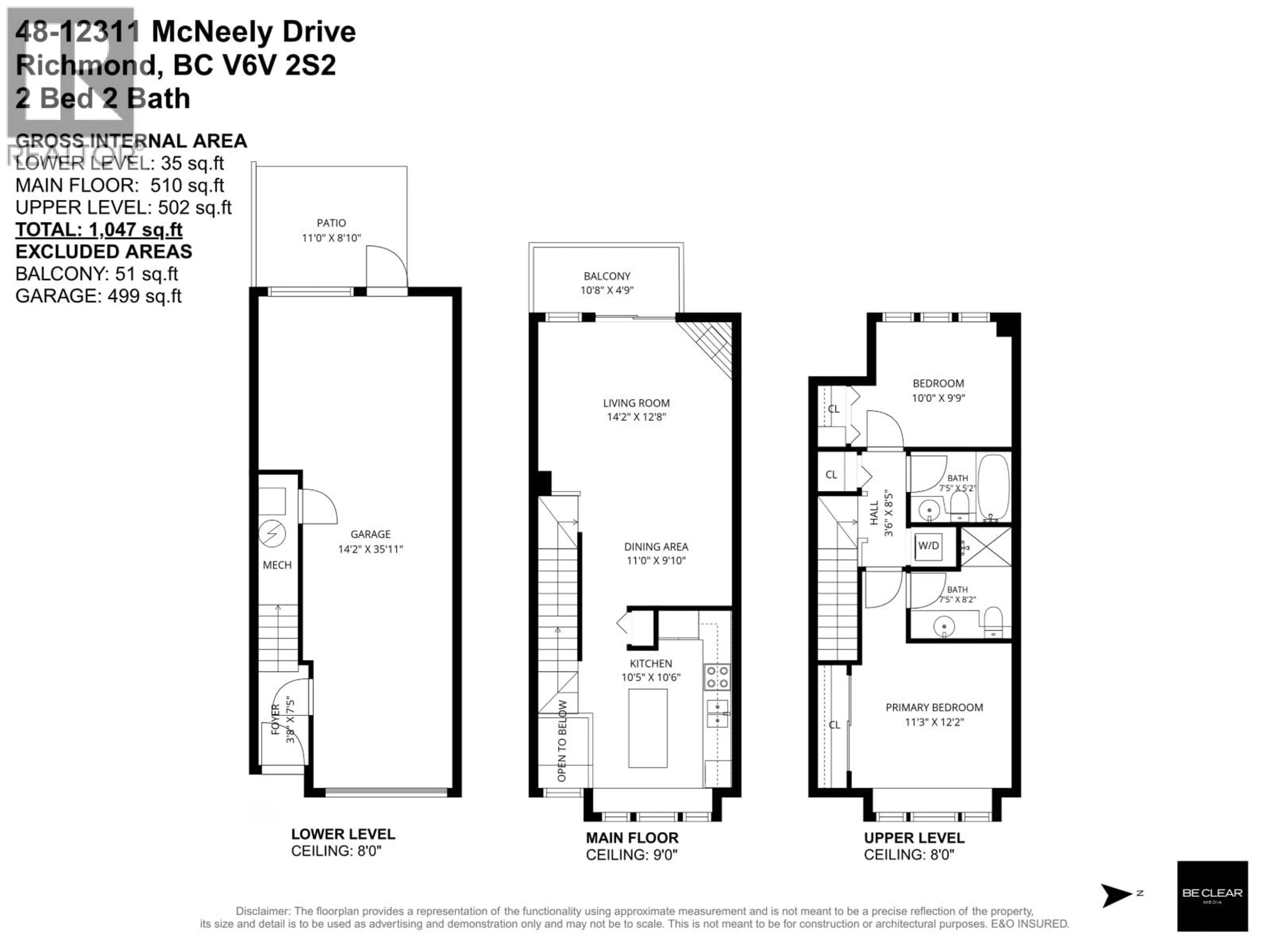 Floor plan for 48 - 12311 MCNEELY DRIVE, Richmond British Columbia V6V2S2