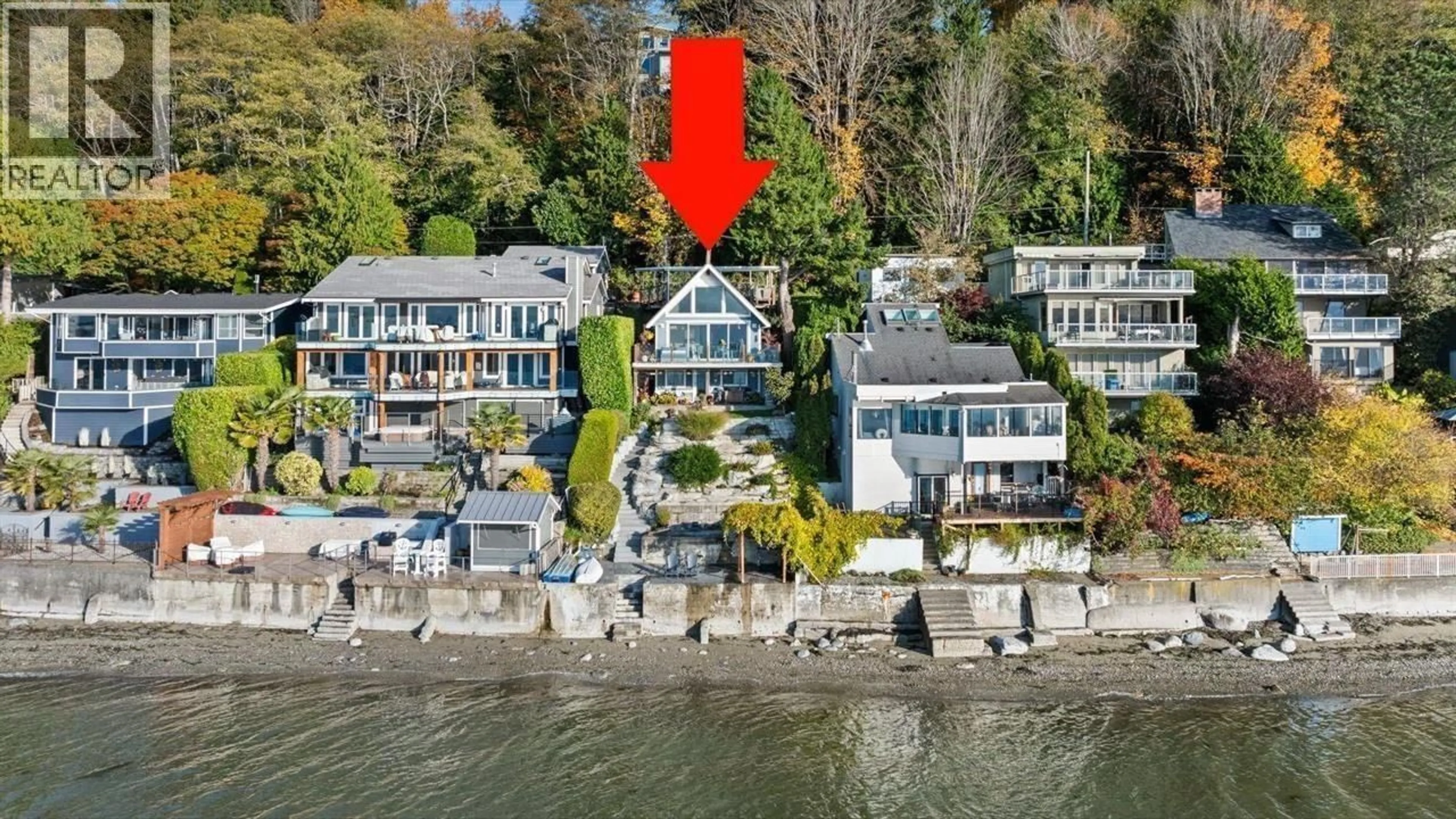 A pic from outside/outdoor area/front of a property/back of a property/a pic from drone, water/lake/river/ocean view for 188 TSAWWASSEN BEACH ROAD, Delta British Columbia V4M2J2