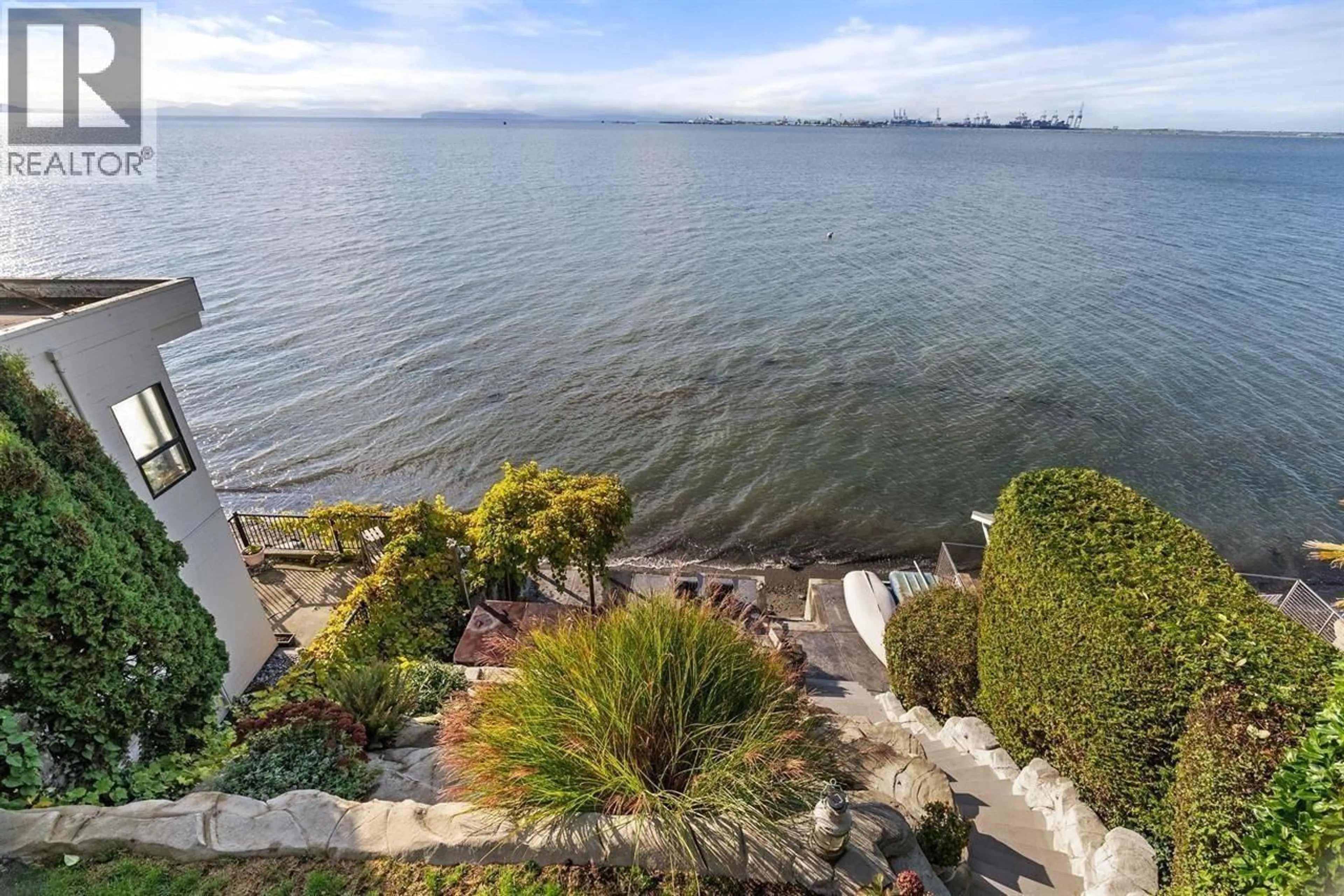 A pic from outside/outdoor area/front of a property/back of a property/a pic from drone, water/lake/river/ocean view for 188 TSAWWASSEN BEACH ROAD, Delta British Columbia V4M2J2