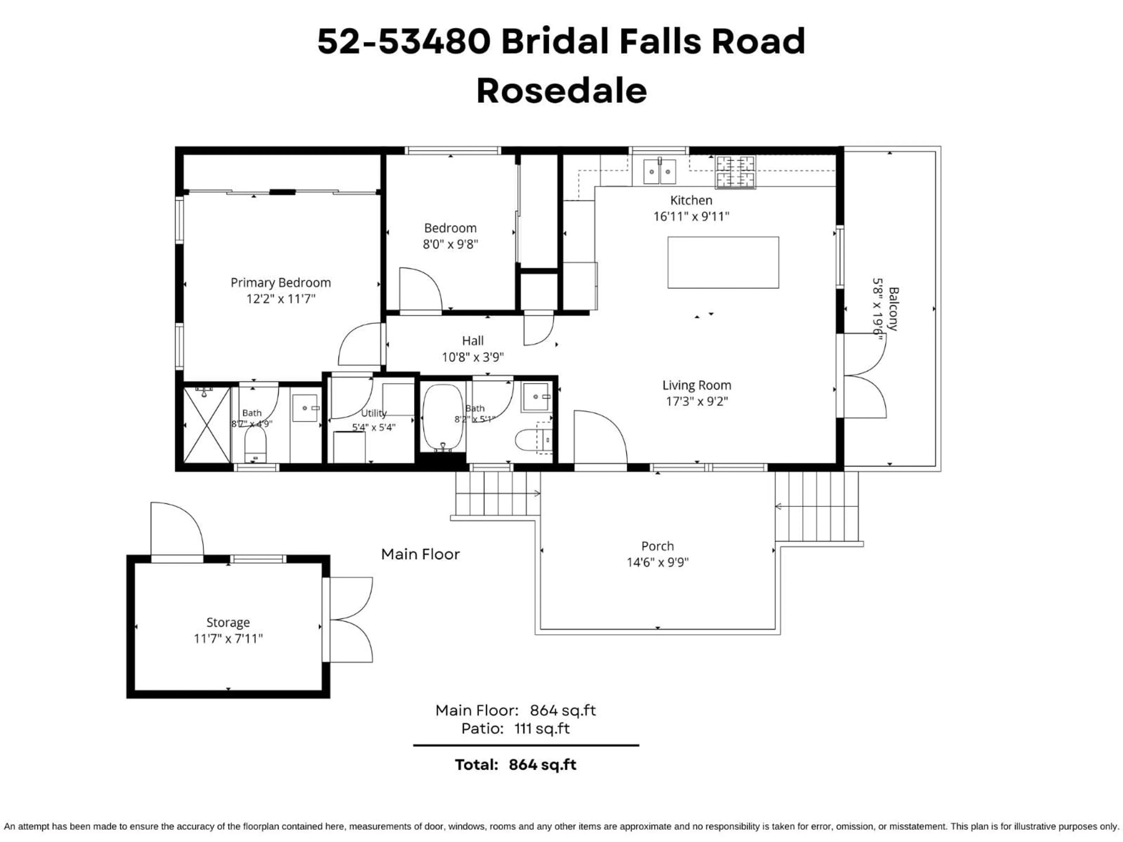 Floor plan for 52 - 53480 BRIDAL FALLS ROAD, Rosedale British Columbia V0X1X1