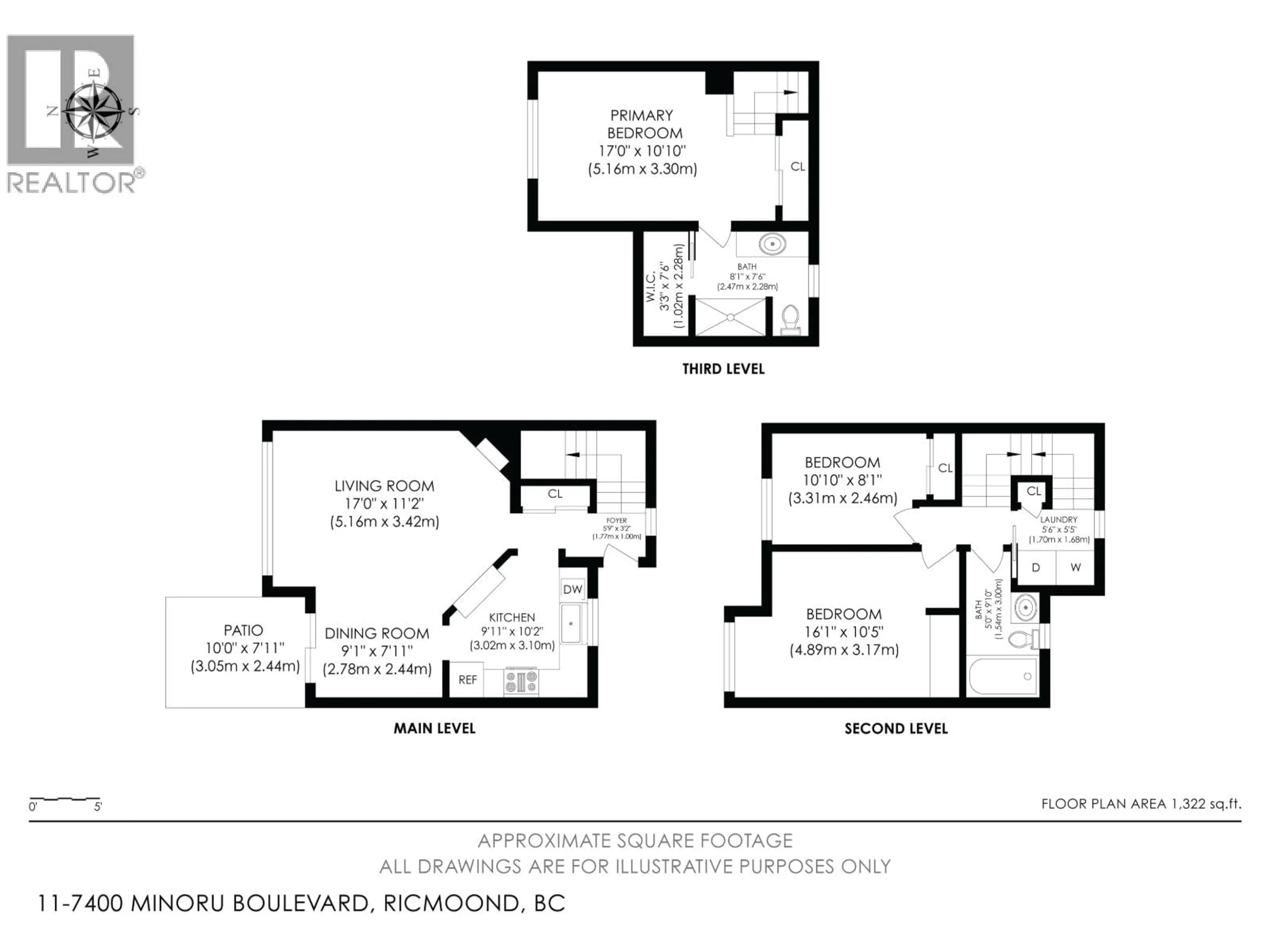 Floor plan for 11 - 7400 MINORU BOULEVARD, Richmond British Columbia V6Y3J5