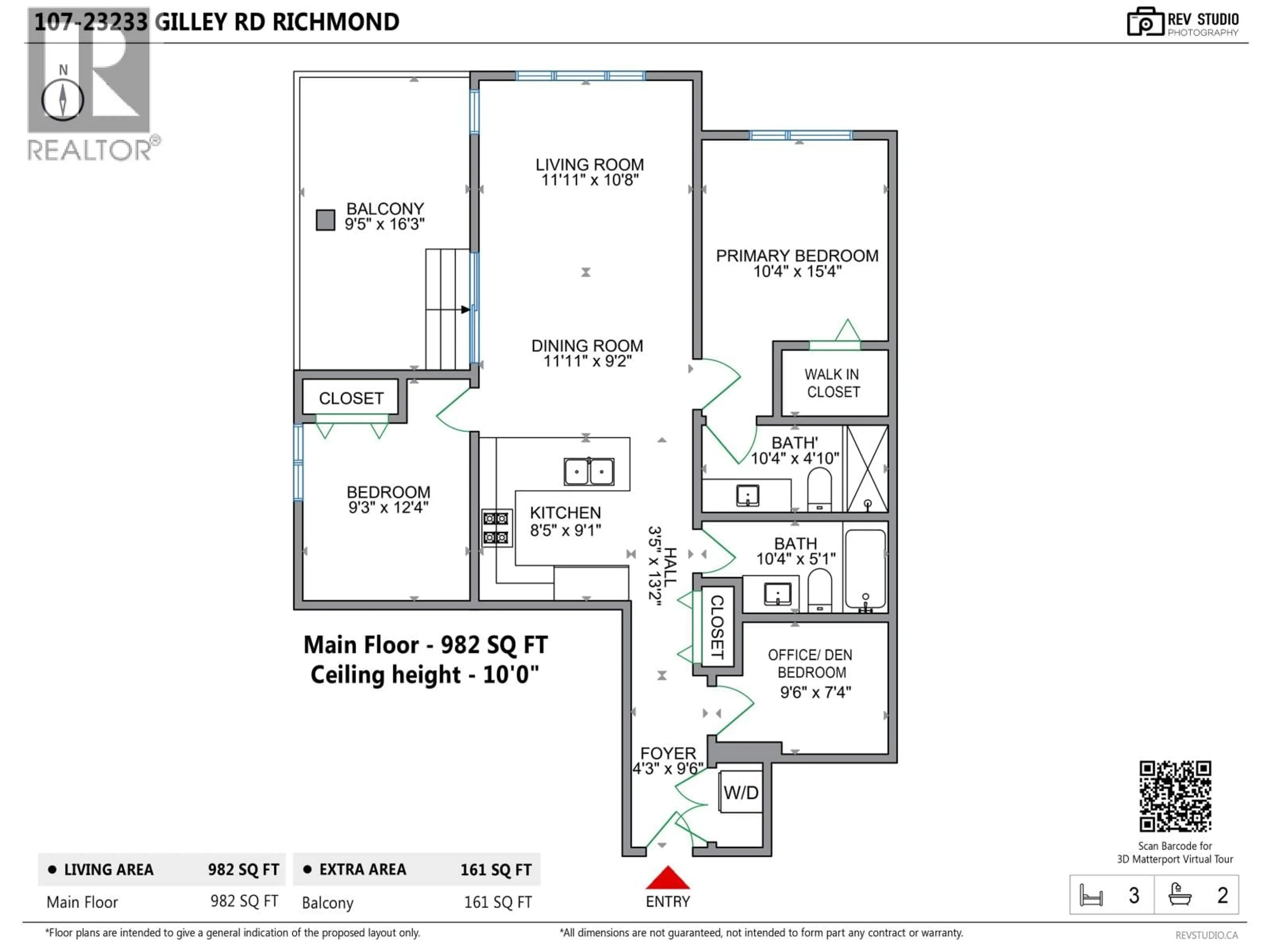 Floor plan for 107 - 23233 GILLEY ROAD, Richmond British Columbia V6V1E6