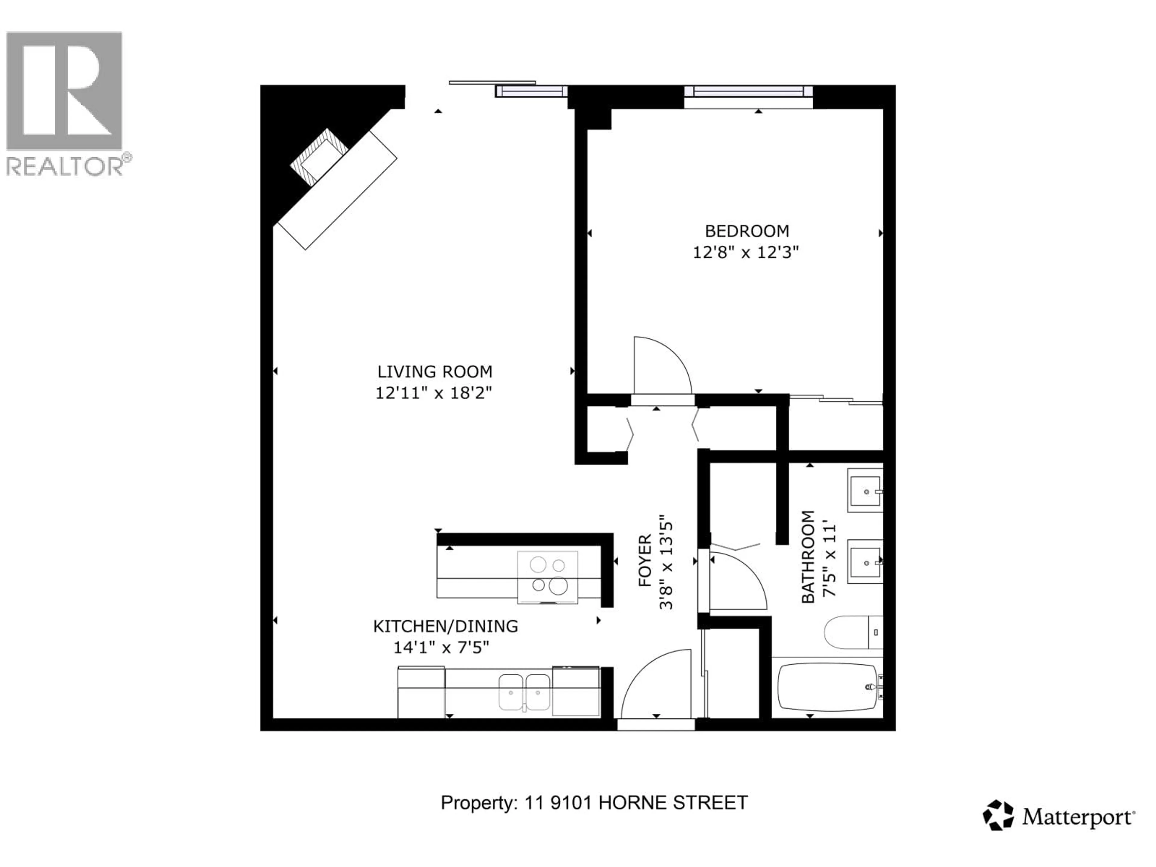 Floor plan for 311 - 9101 HORNE STREET, Burnaby British Columbia V3N4M3