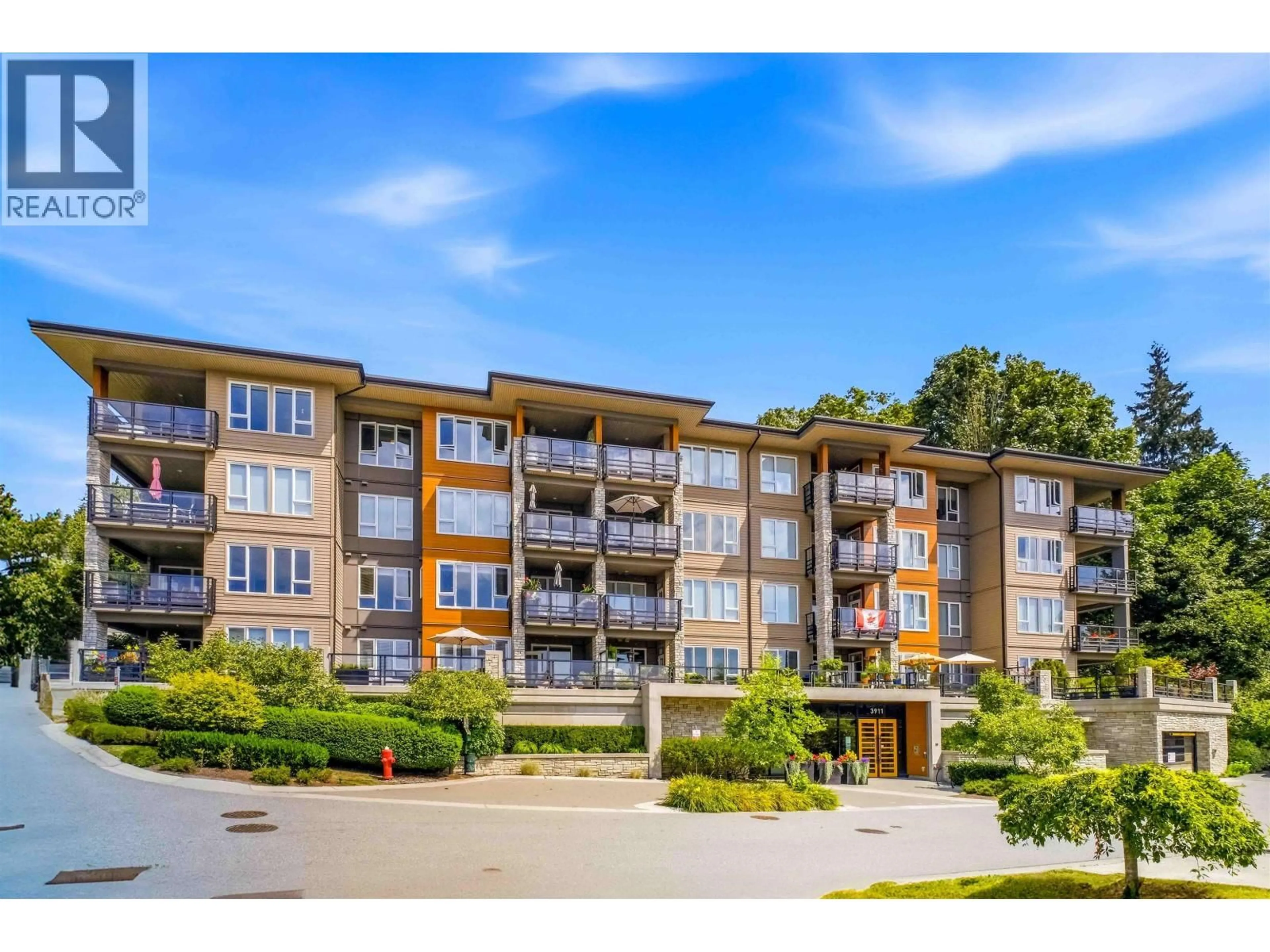 A pic from outside/outdoor area/front of a property/back of a property/a pic from drone, unknown for 203 - 3911 CATES LANDING WAY, North Vancouver British Columbia V7G0A6