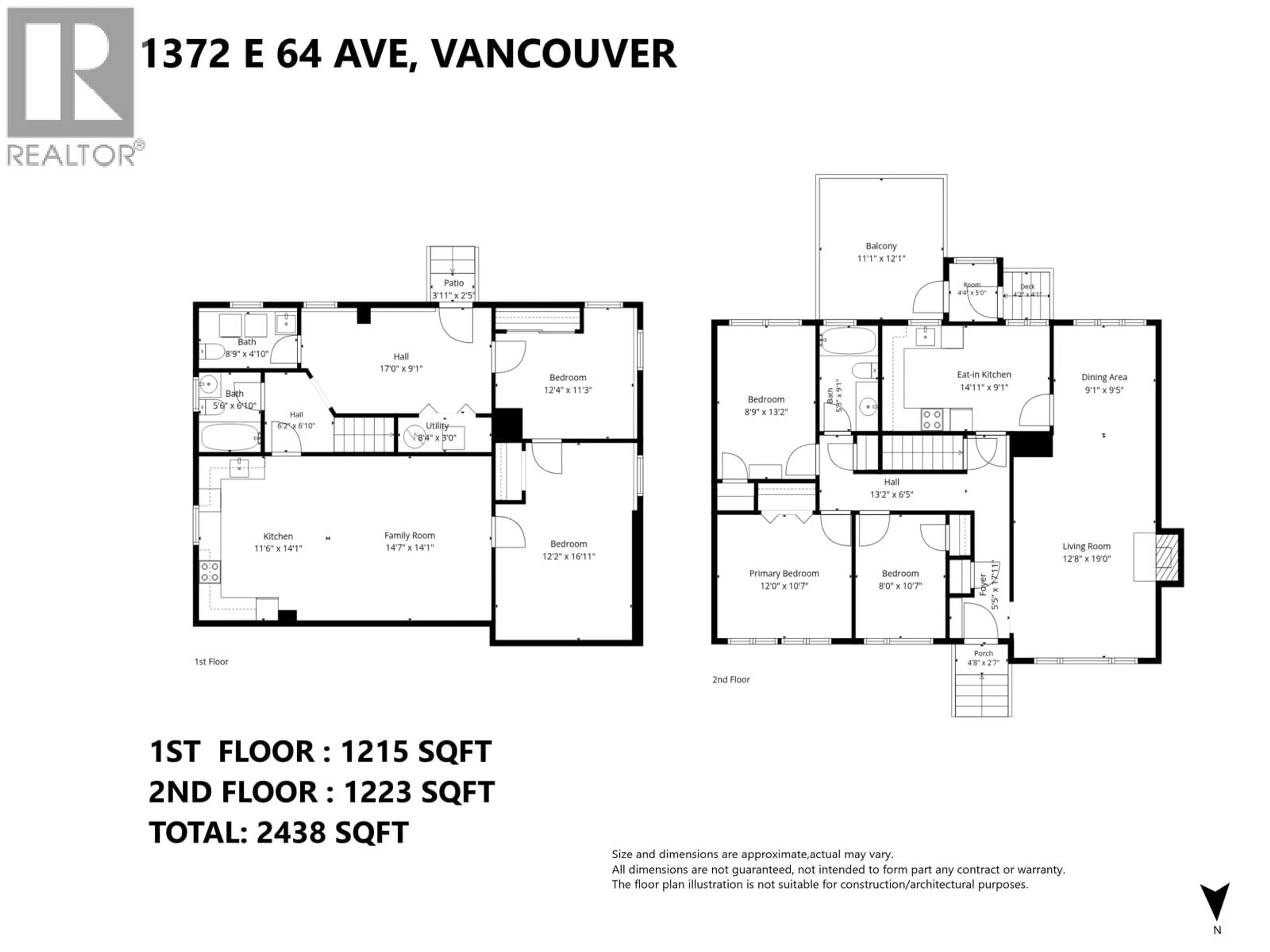 Floor plan for 1372 64TH AVENUE, Vancouver British Columbia V5X2P1