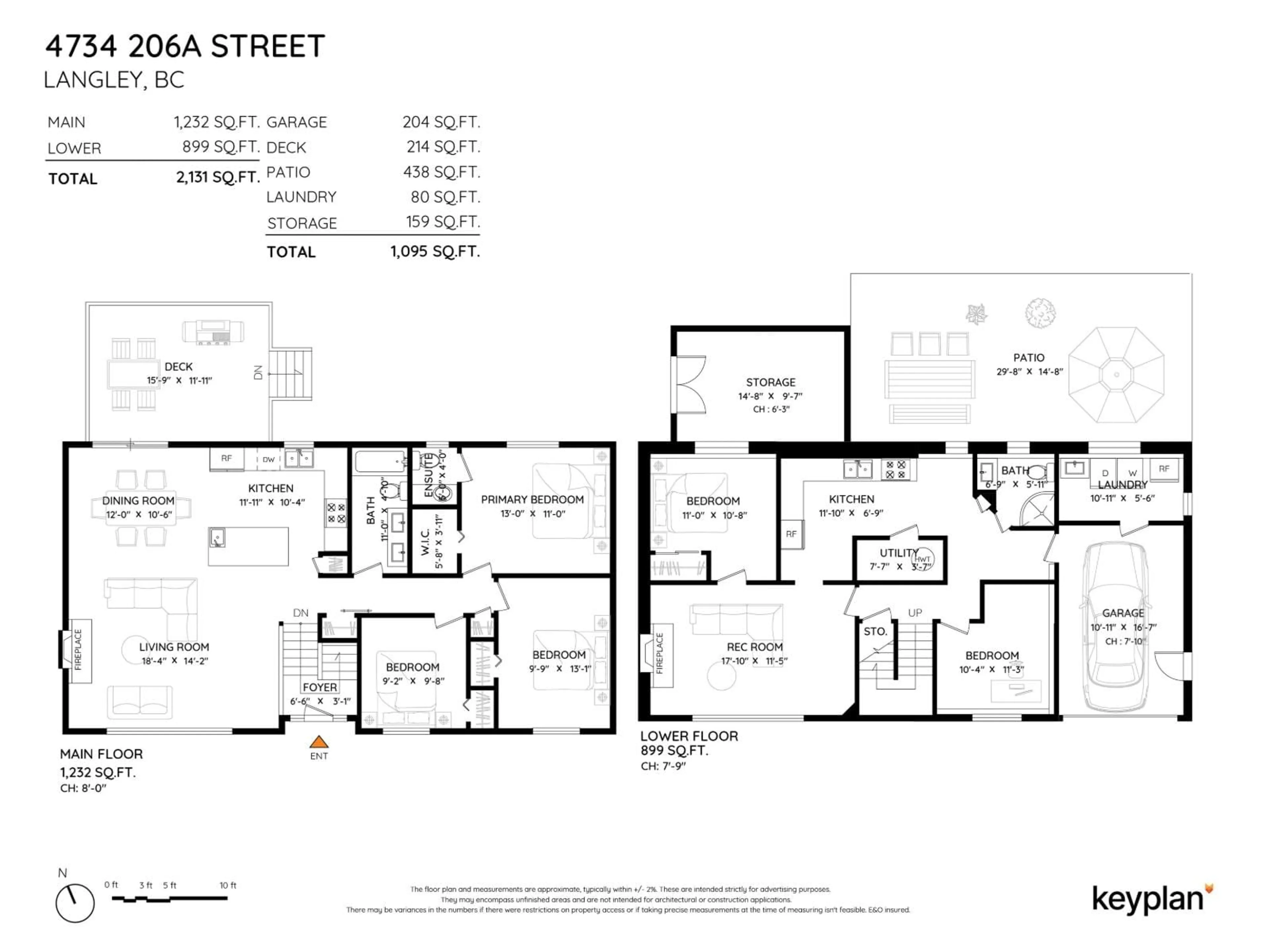 Floor plan for 4734 206A STREET, Langley British Columbia V3A6N8