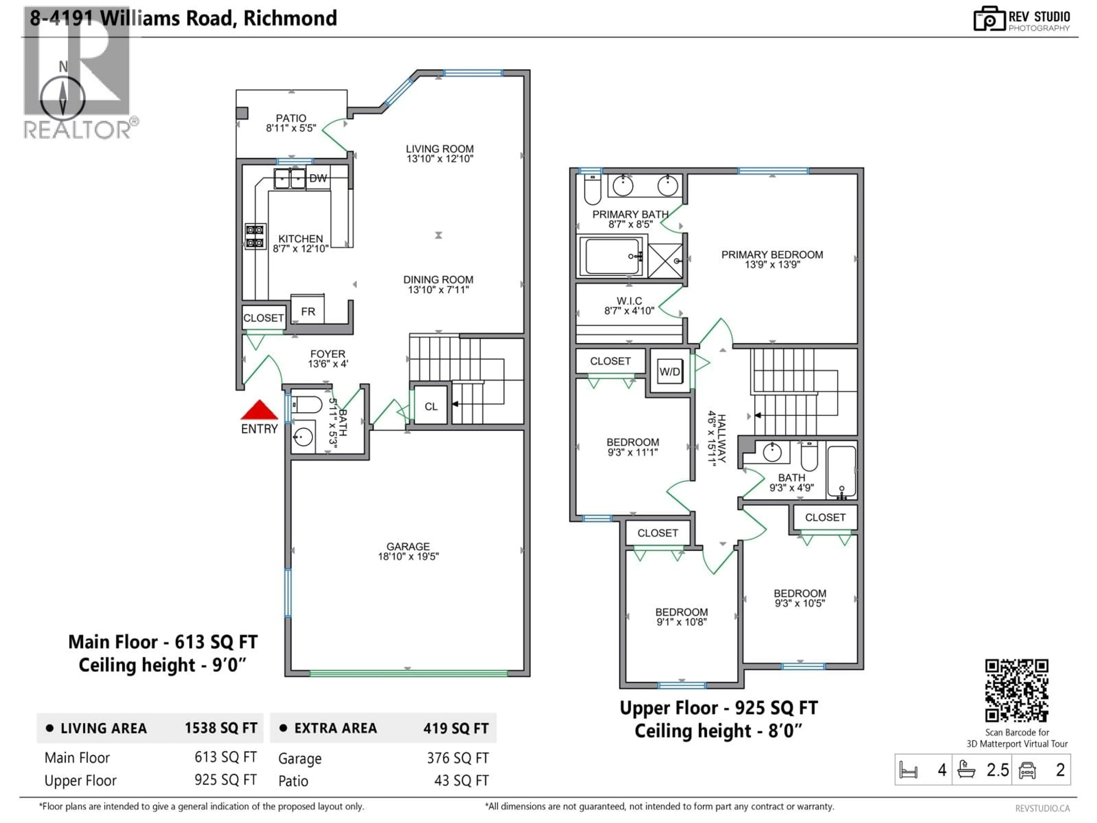 Floor plan for 8 - 4191 WILLIAMS ROAD, Richmond British Columbia V7E1J7