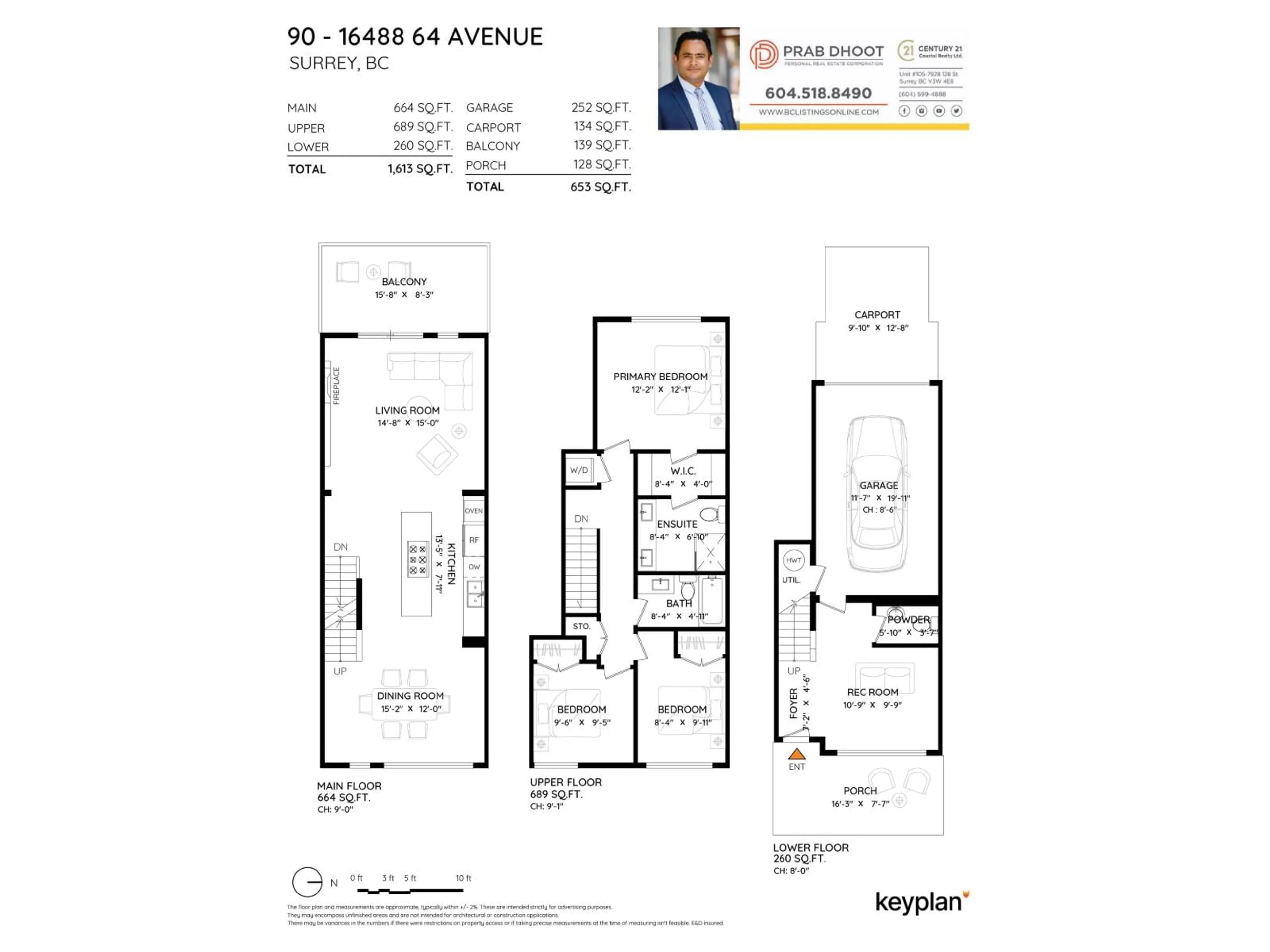 Floor plan for 90 - 16488 64 AVENUE, Surrey British Columbia V3S6X6