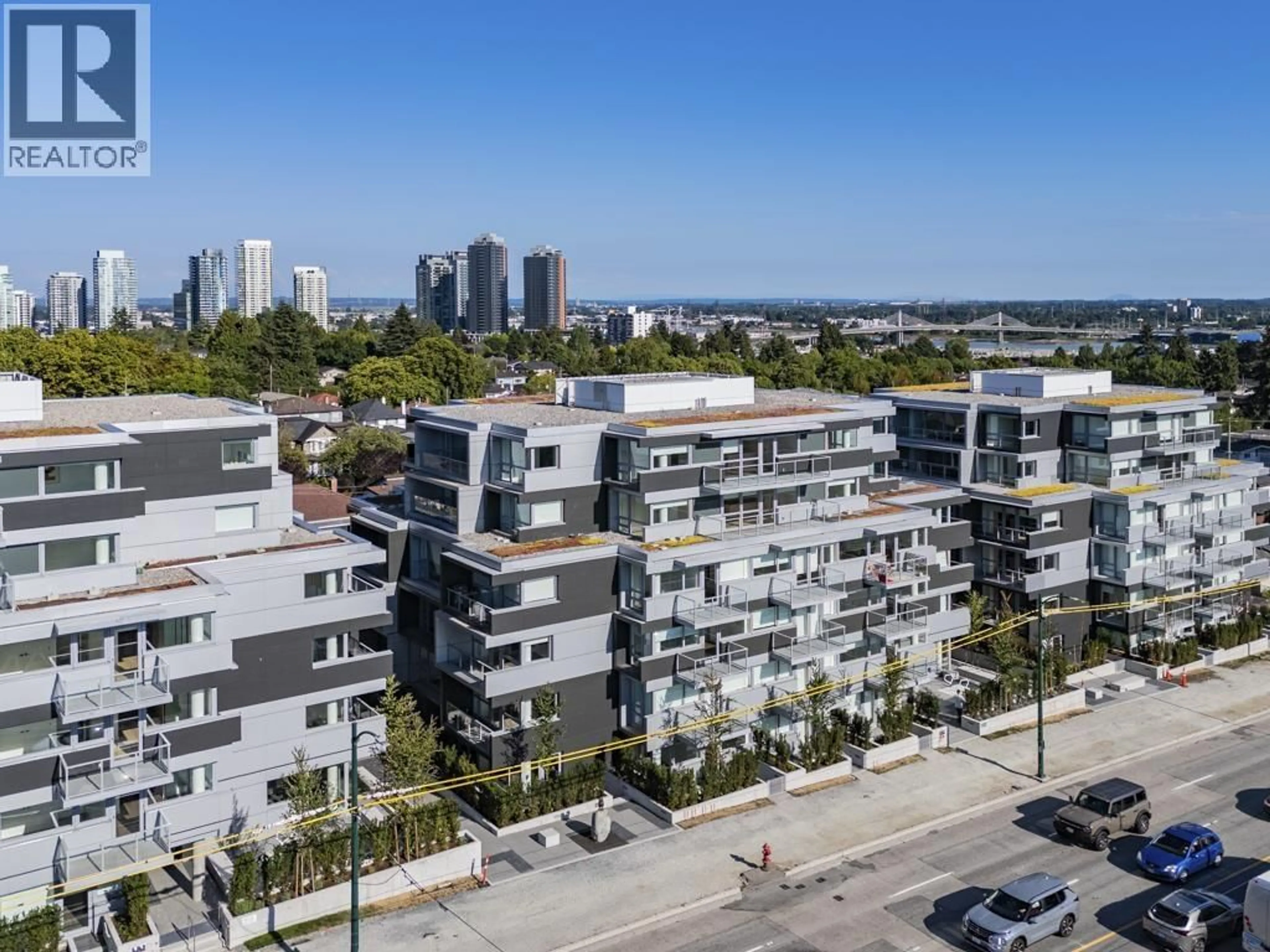 A pic from outside/outdoor area/front of a property/back of a property/a pic from drone, city buildings view from balcony for 106 - 8080 OAK STREET, Vancouver British Columbia V6P0N1