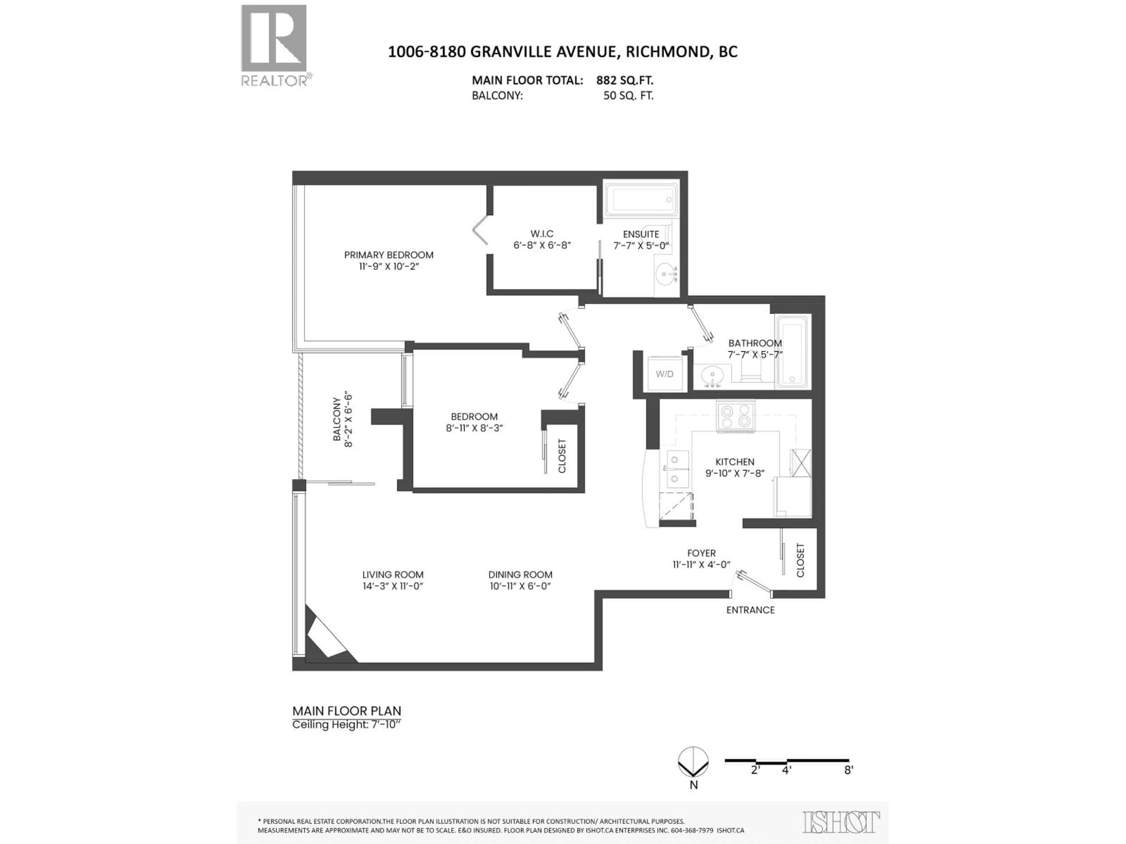 Floor plan for 1006 - 8180 GRANVILLE AVENUE, Richmond British Columbia V6Y4G1