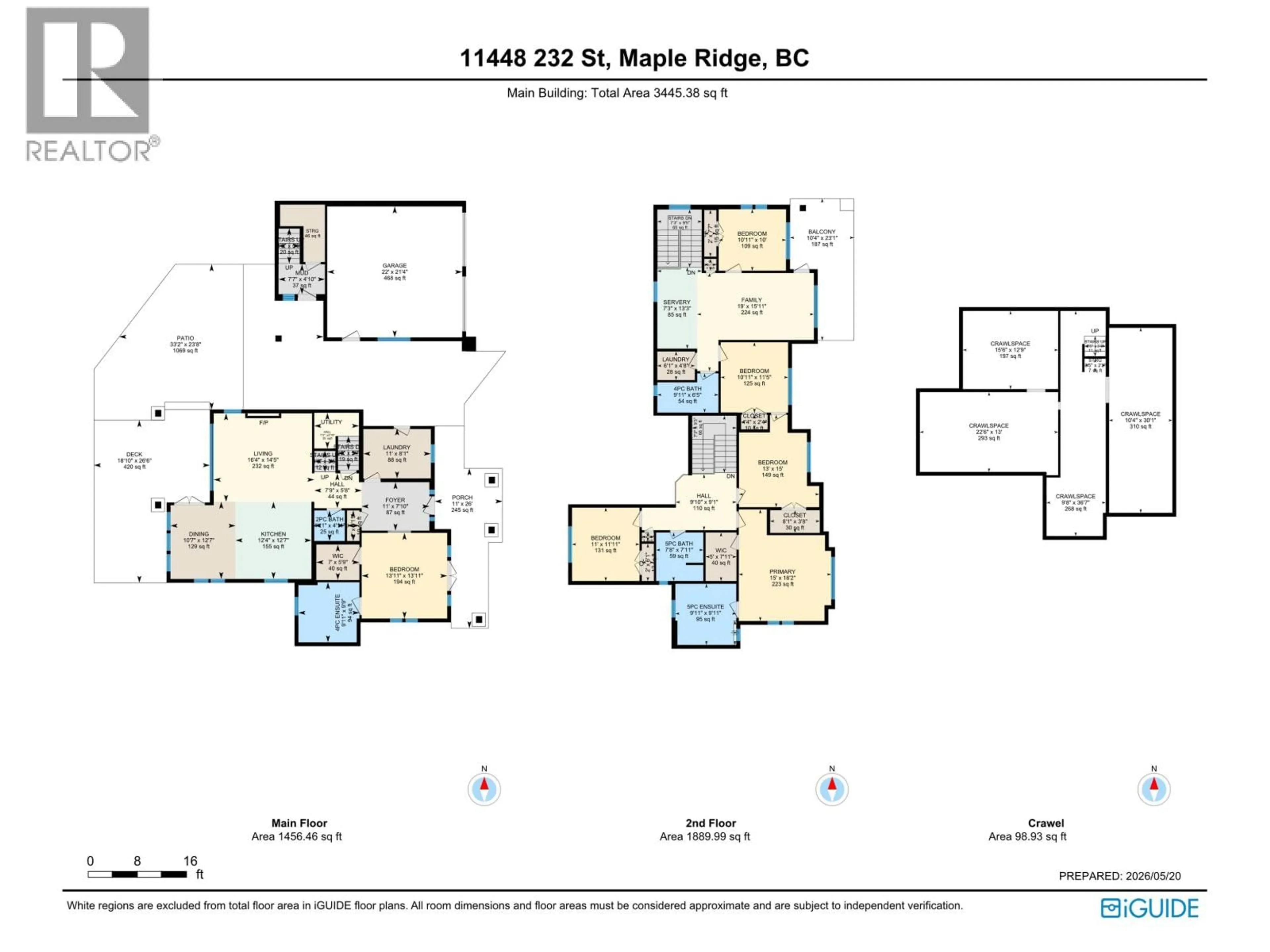 Floor plan for 11448 232 STREET, Maple Ridge British Columbia V2X3R3