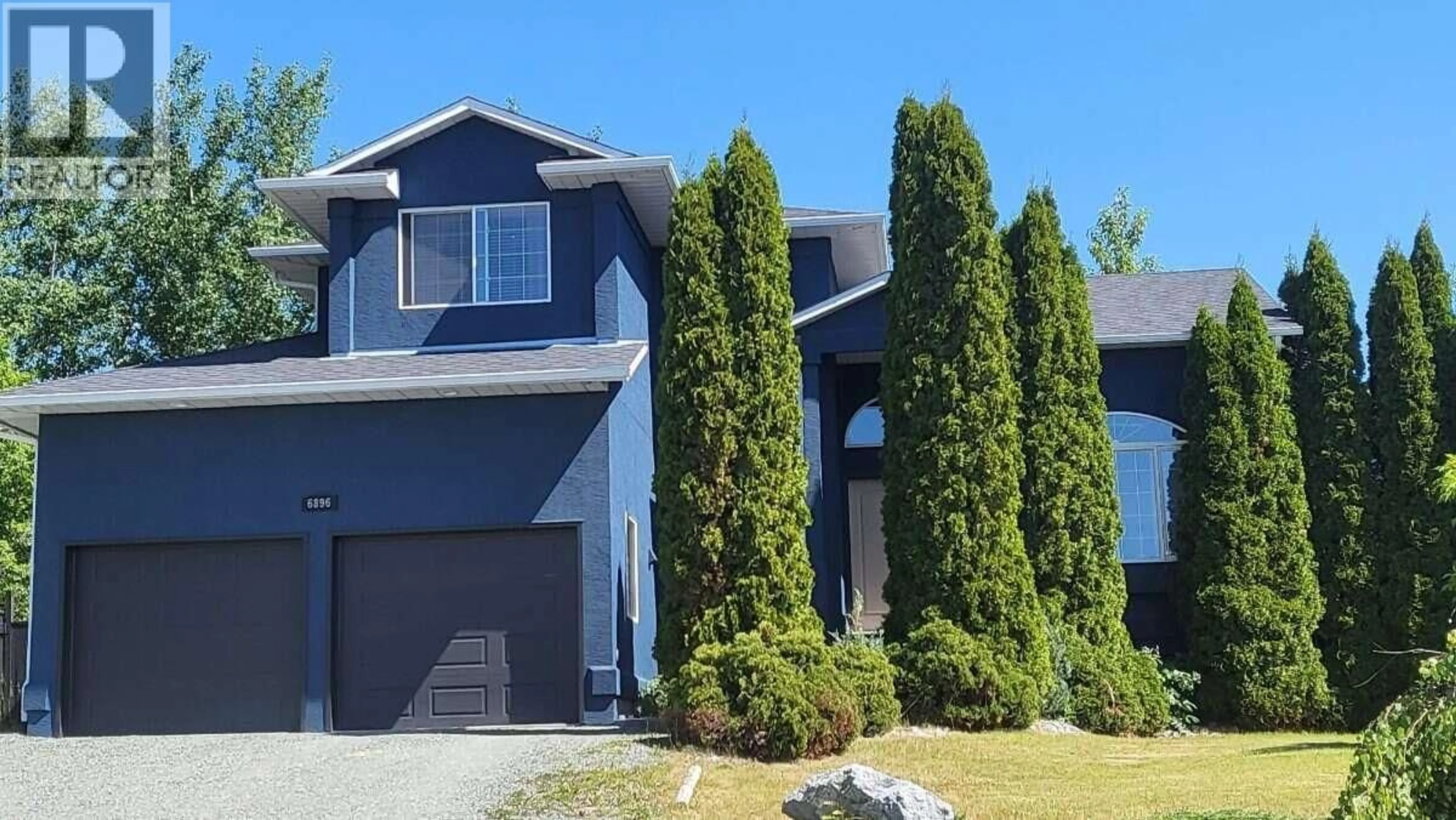 Home with vinyl exterior material, street for 6896 ST FRANCES PLACE, Prince George British Columbia V2N5A4