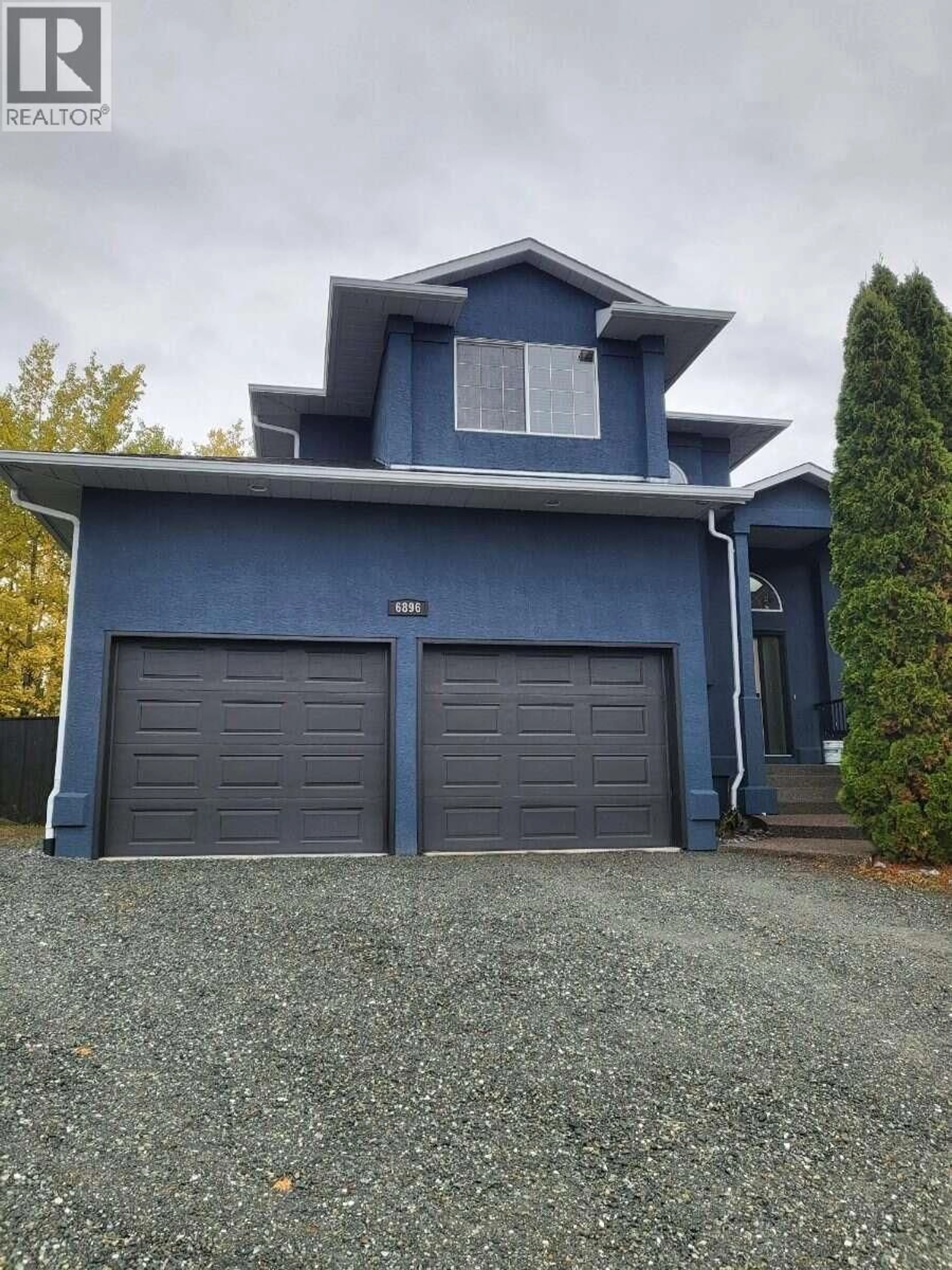 Home with vinyl exterior material, street for 6896 ST FRANCES PLACE, Prince George British Columbia V2N5A4