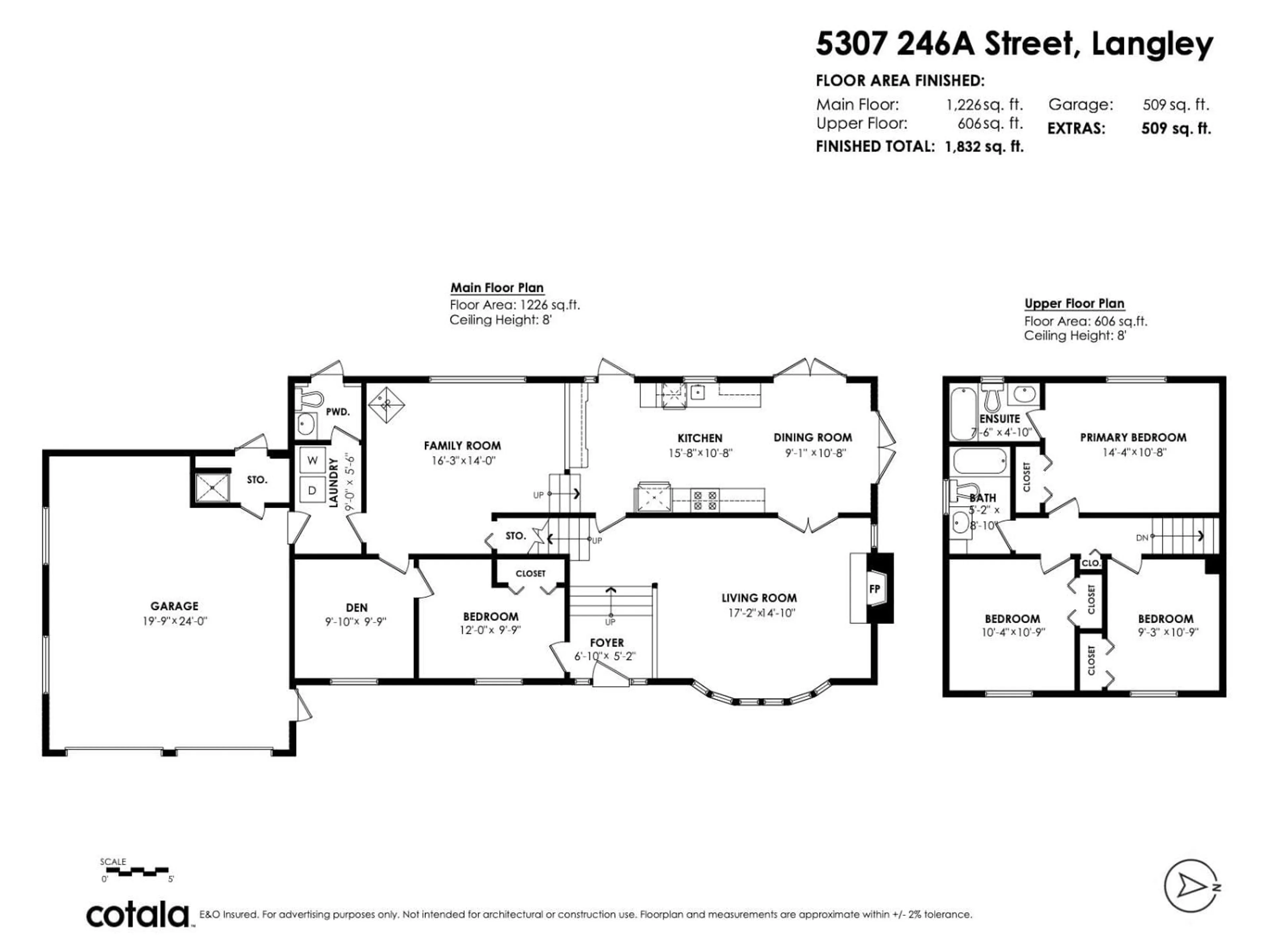 Floor plan for 5307 246A STREET, Langley British Columbia V2Z1H6