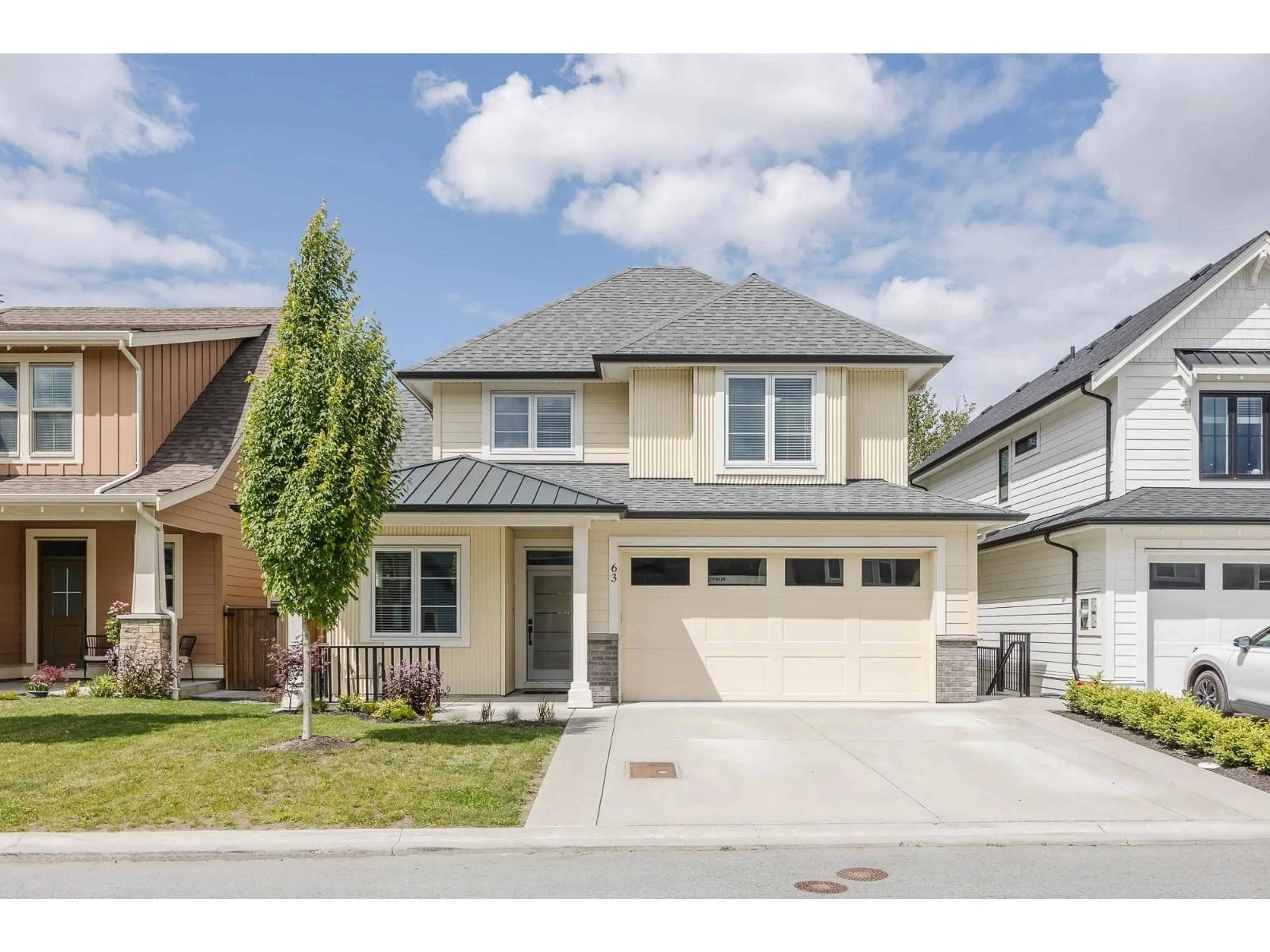 Home with brick exterior material, street for 63 - 46211 PROMONTORY ROAD, Chilliwack British Columbia V2R0E5