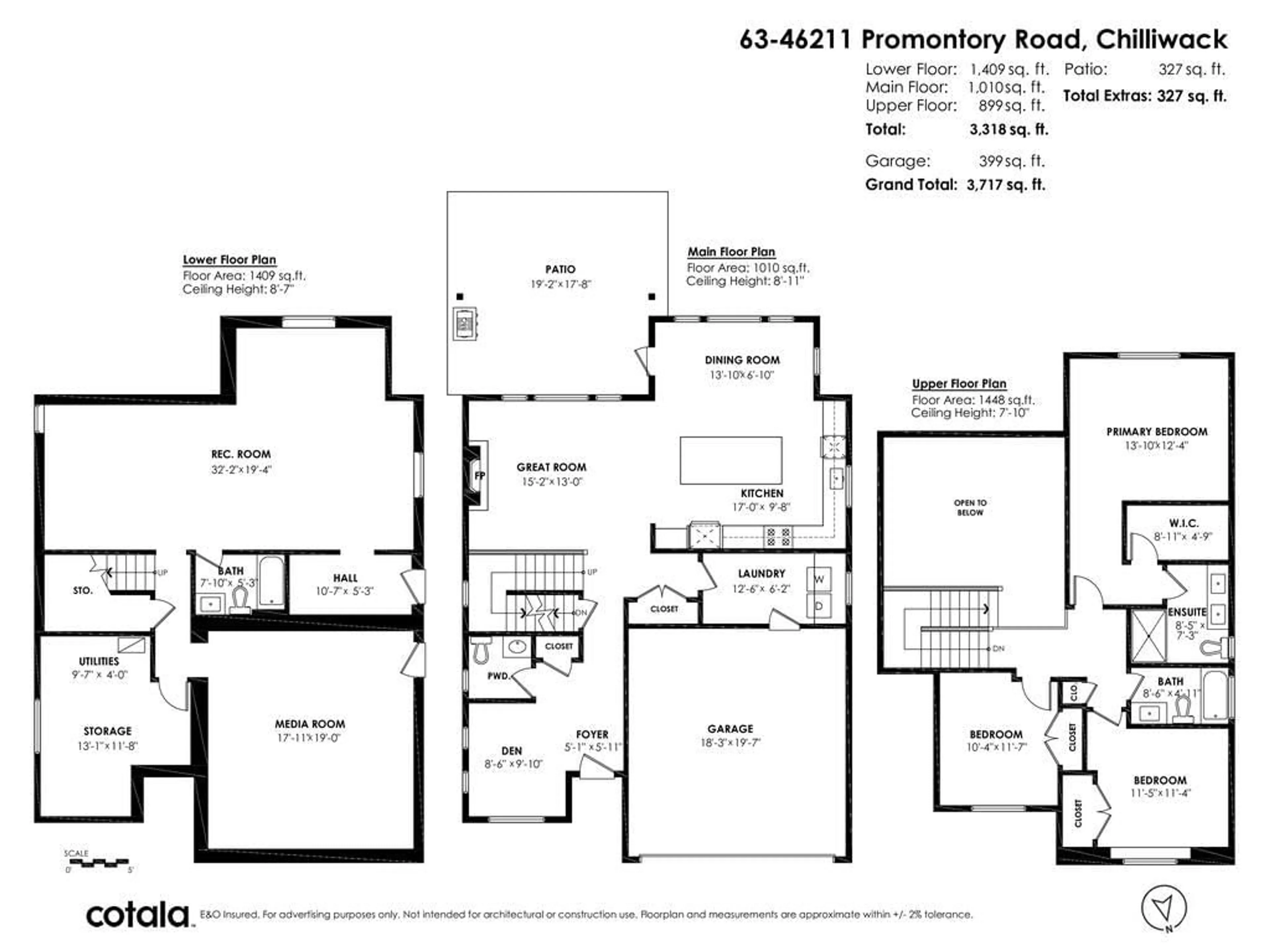 Floor plan for 63 - 46211 PROMONTORY ROAD, Chilliwack British Columbia V2R0E5