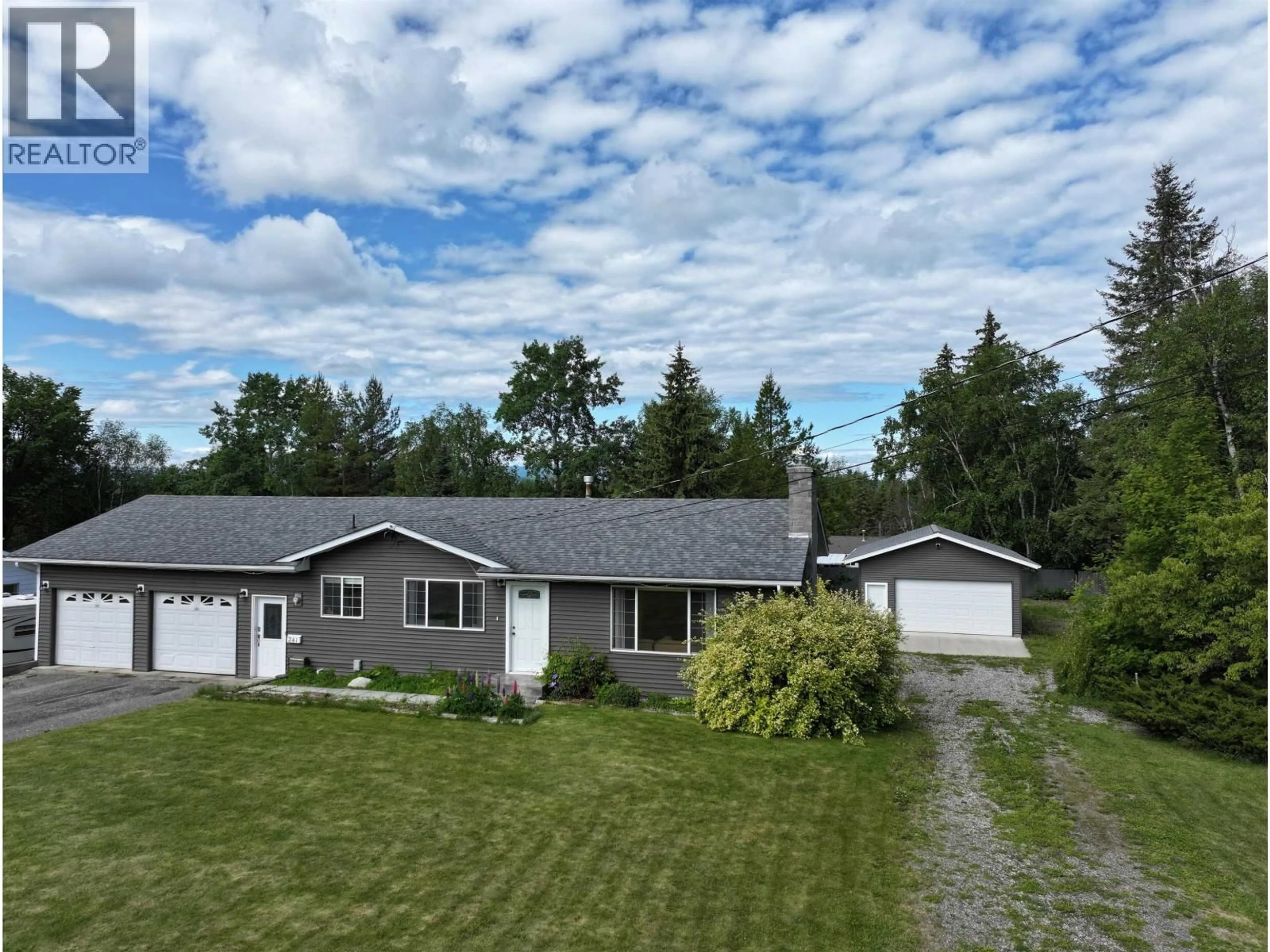 A pic from outside/outdoor area/front of a property/back of a property/a pic from drone, unknown for 241 ENEMARK ROAD, Quesnel British Columbia V2J4G8